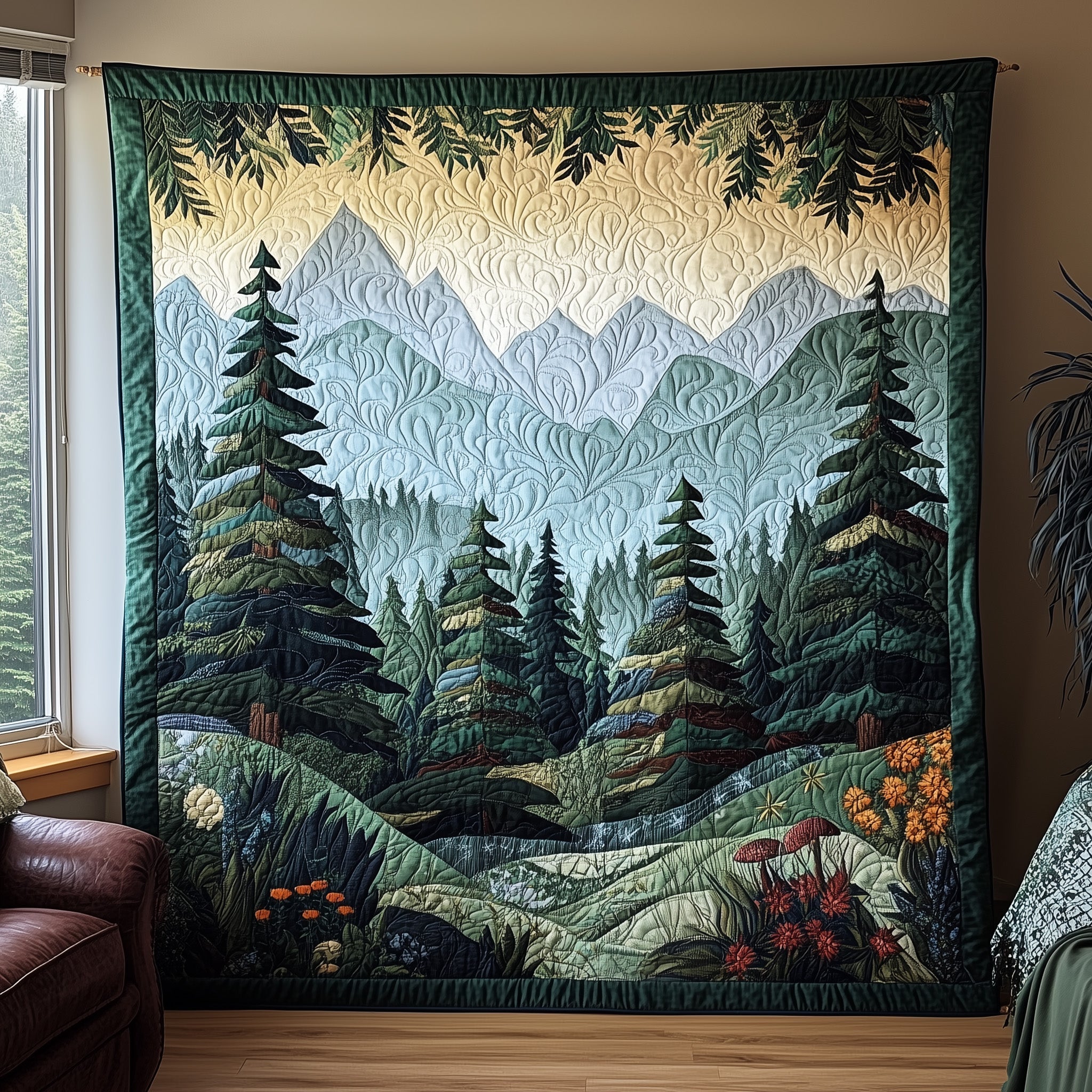 Peaceful Mountain Quilted Blanket GFTONL4036