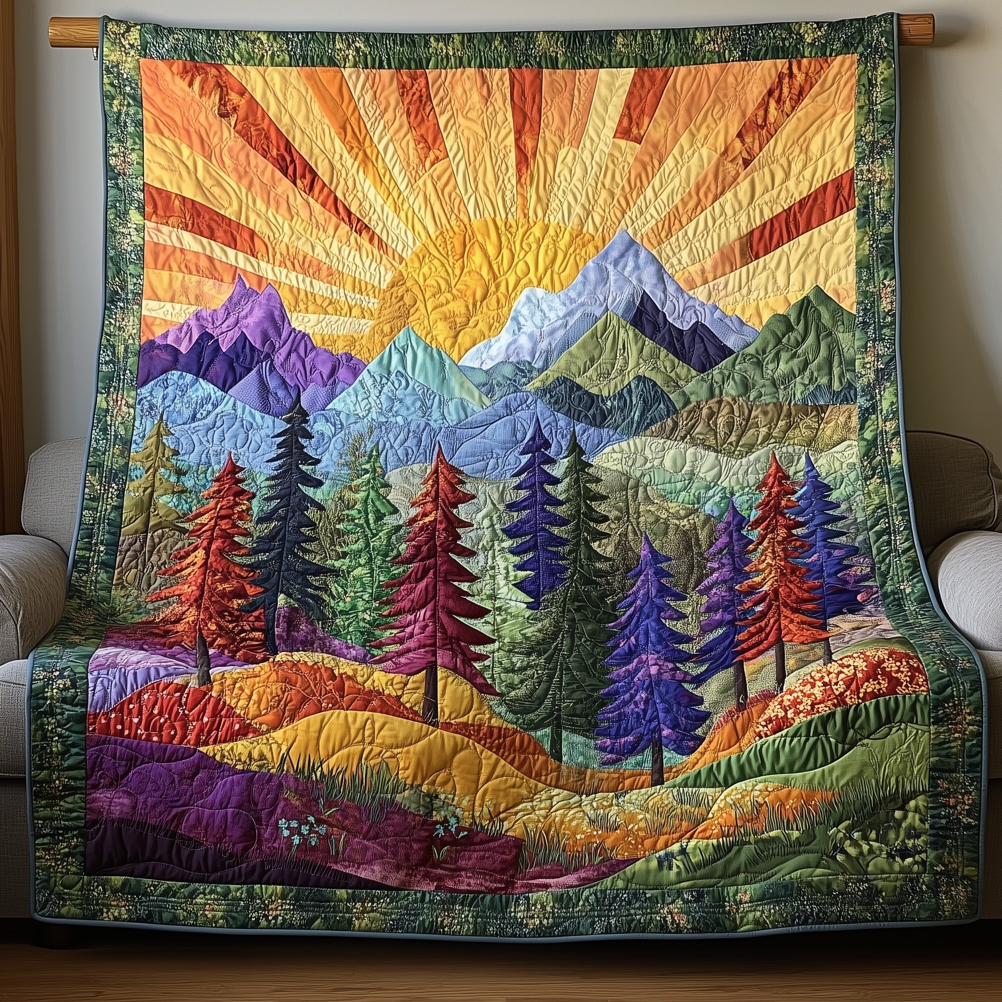 Sunshine Forest Quilted Blanket GFTONL4052
