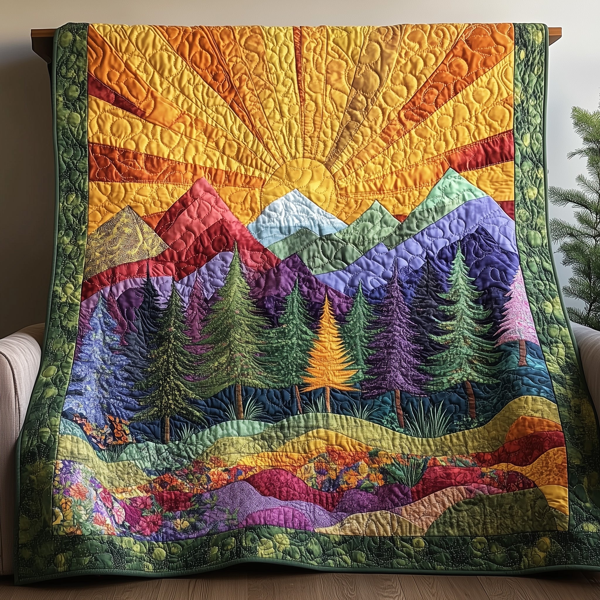 Sunshine Forest Quilted Blanket GFTONL4054