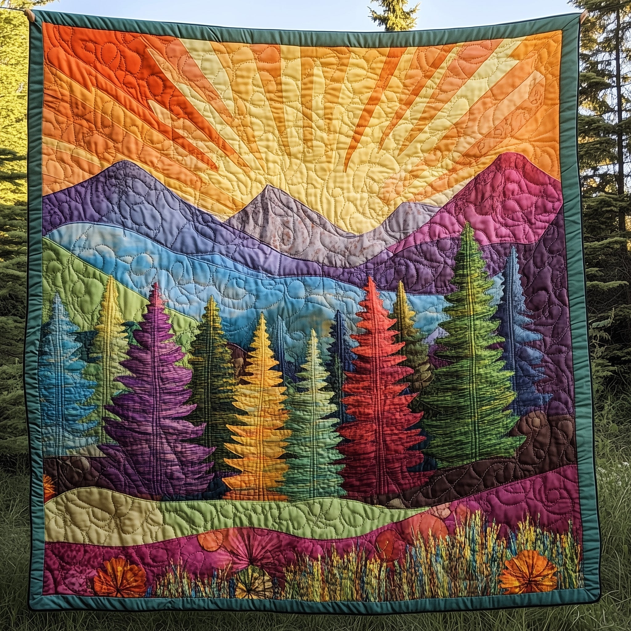 Sunshine Forest Quilted Blanket GFTONL4056
