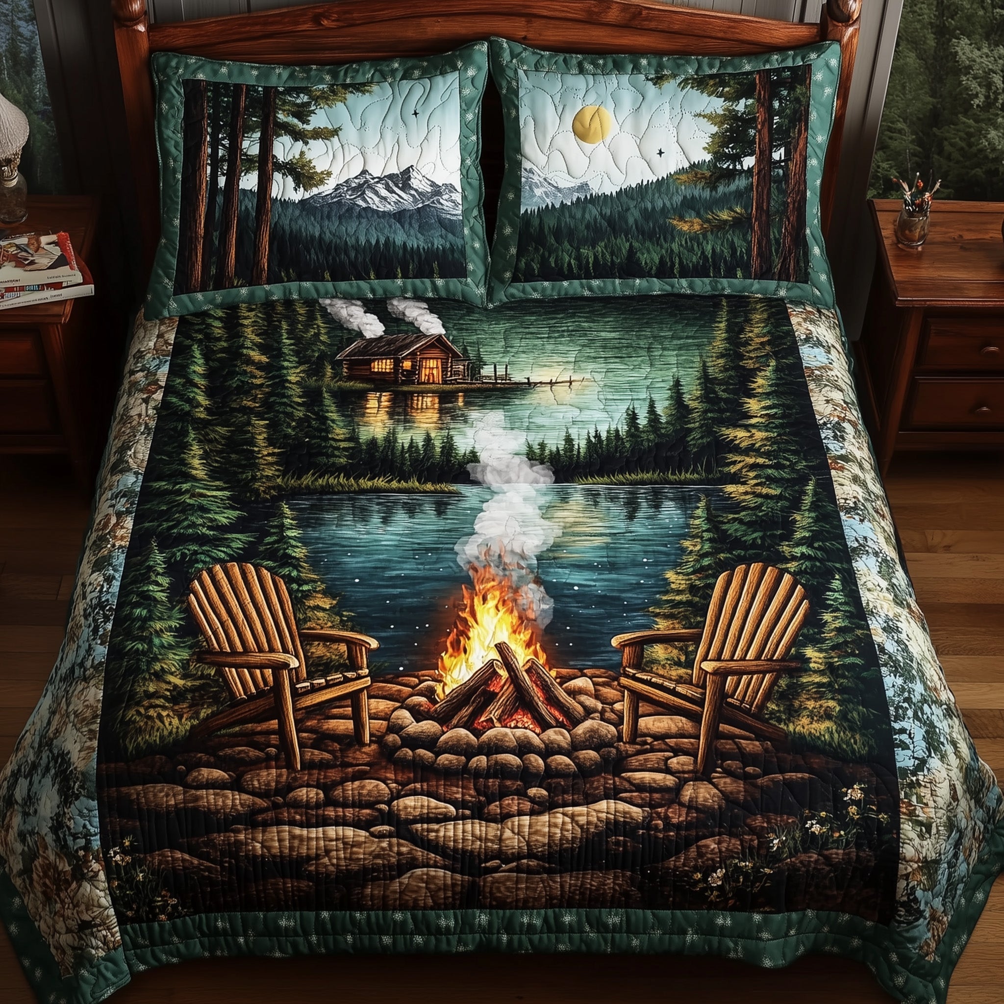 Nature Retreat  3-Piece Quilted Bedding Set GFTONL4130