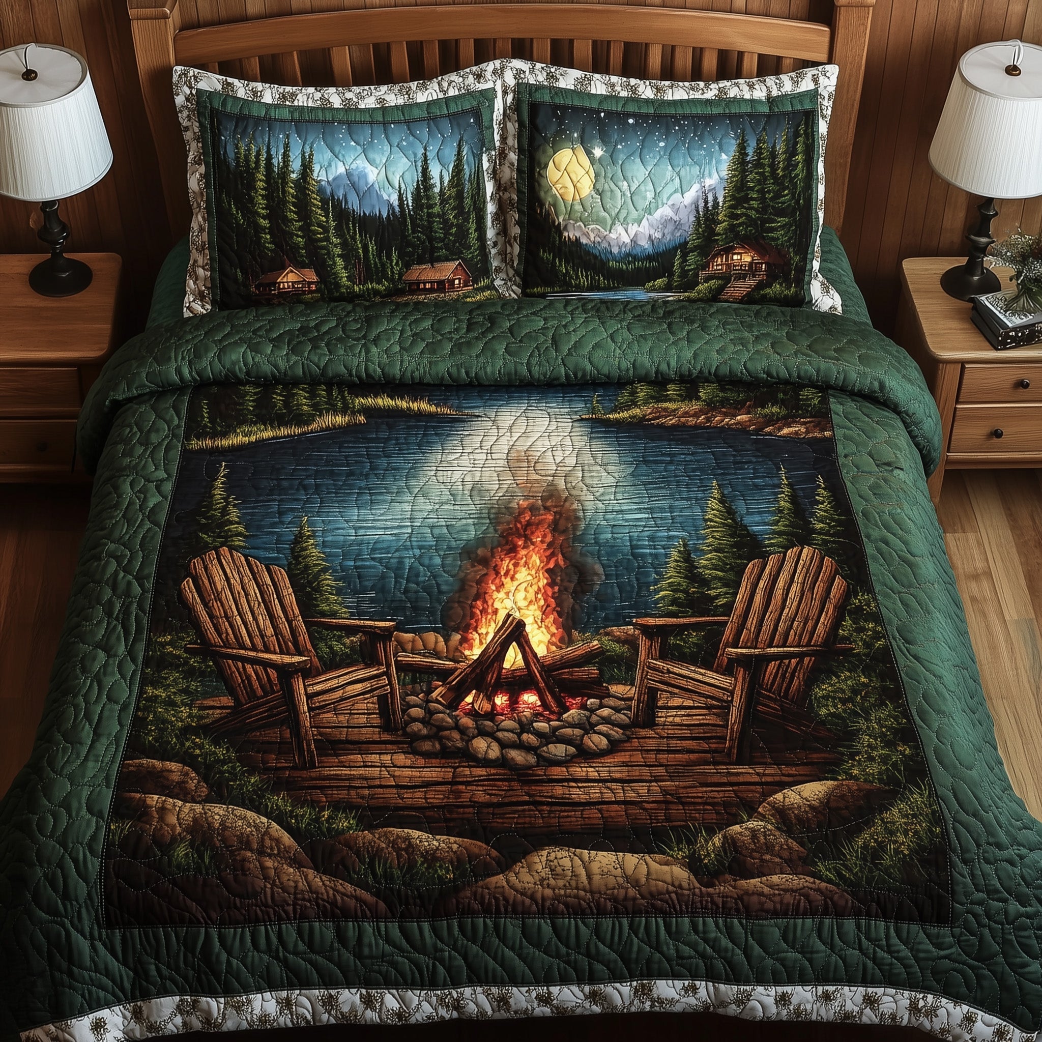 Peaceful Retreat 3-Piece Quilted Bedding Set GFTONL4132