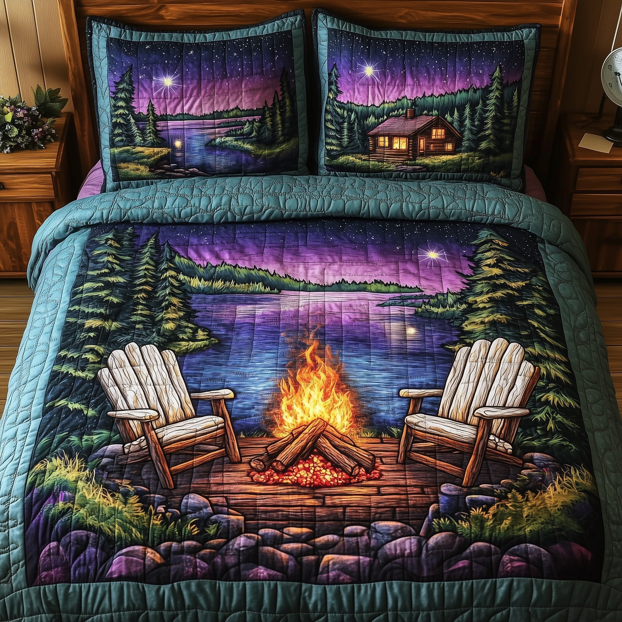 Forest Glow 3-Piece Quilted Bedding Set GFTONL4140