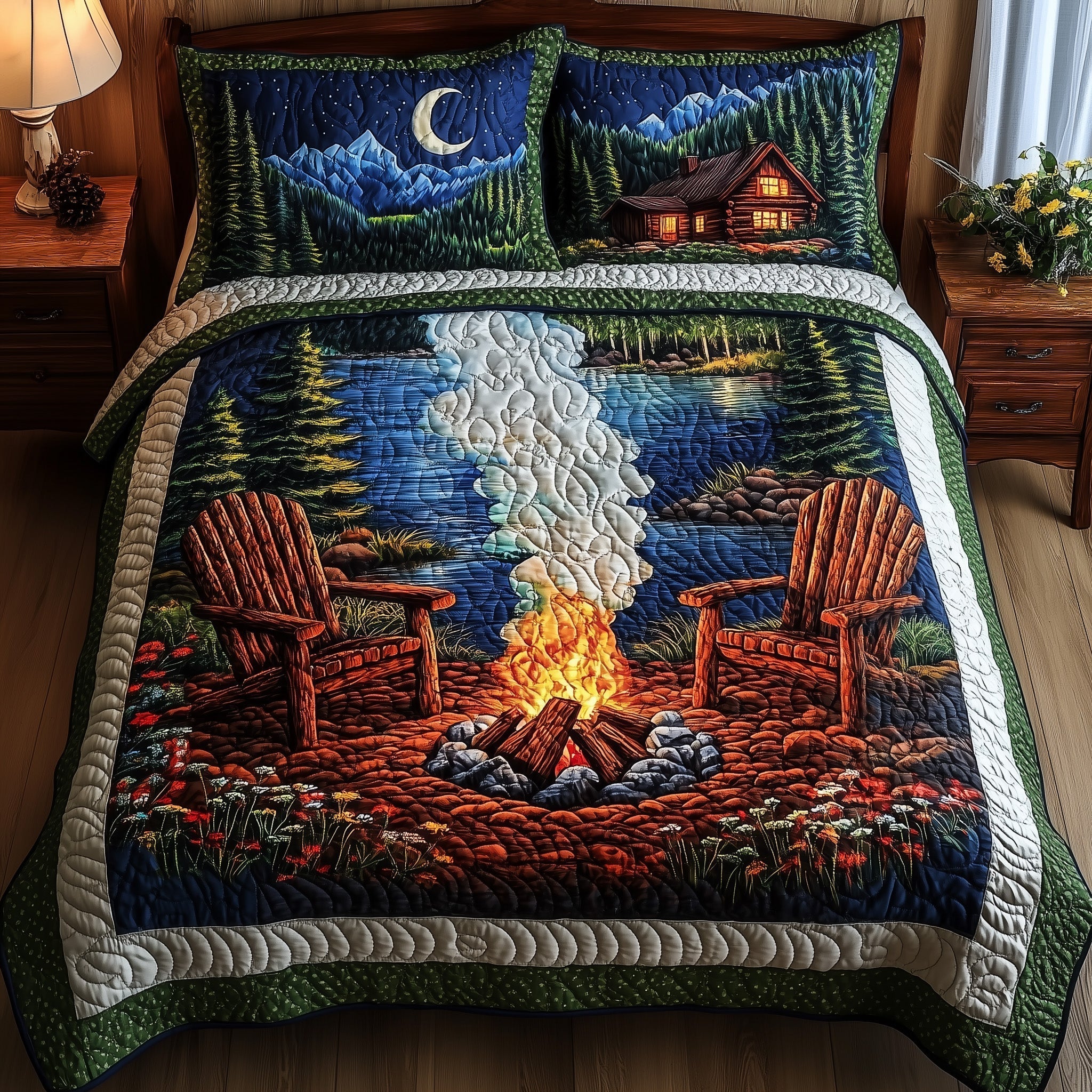 Nature Retreat  3-Piece Quilted Bedding Set GFTONL4146
