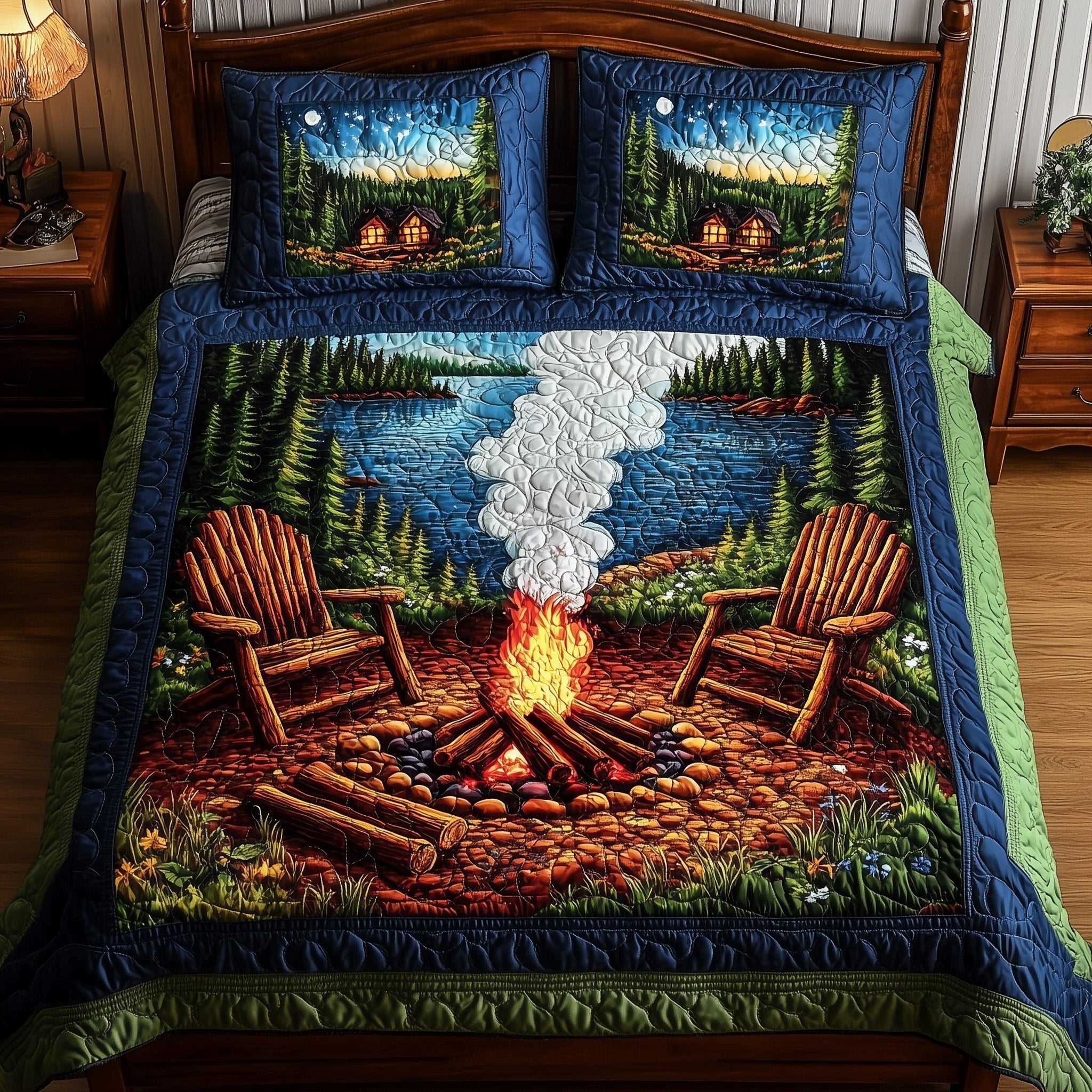 Nature Retreat  3-Piece Quilted Bedding Set GFTONL4147