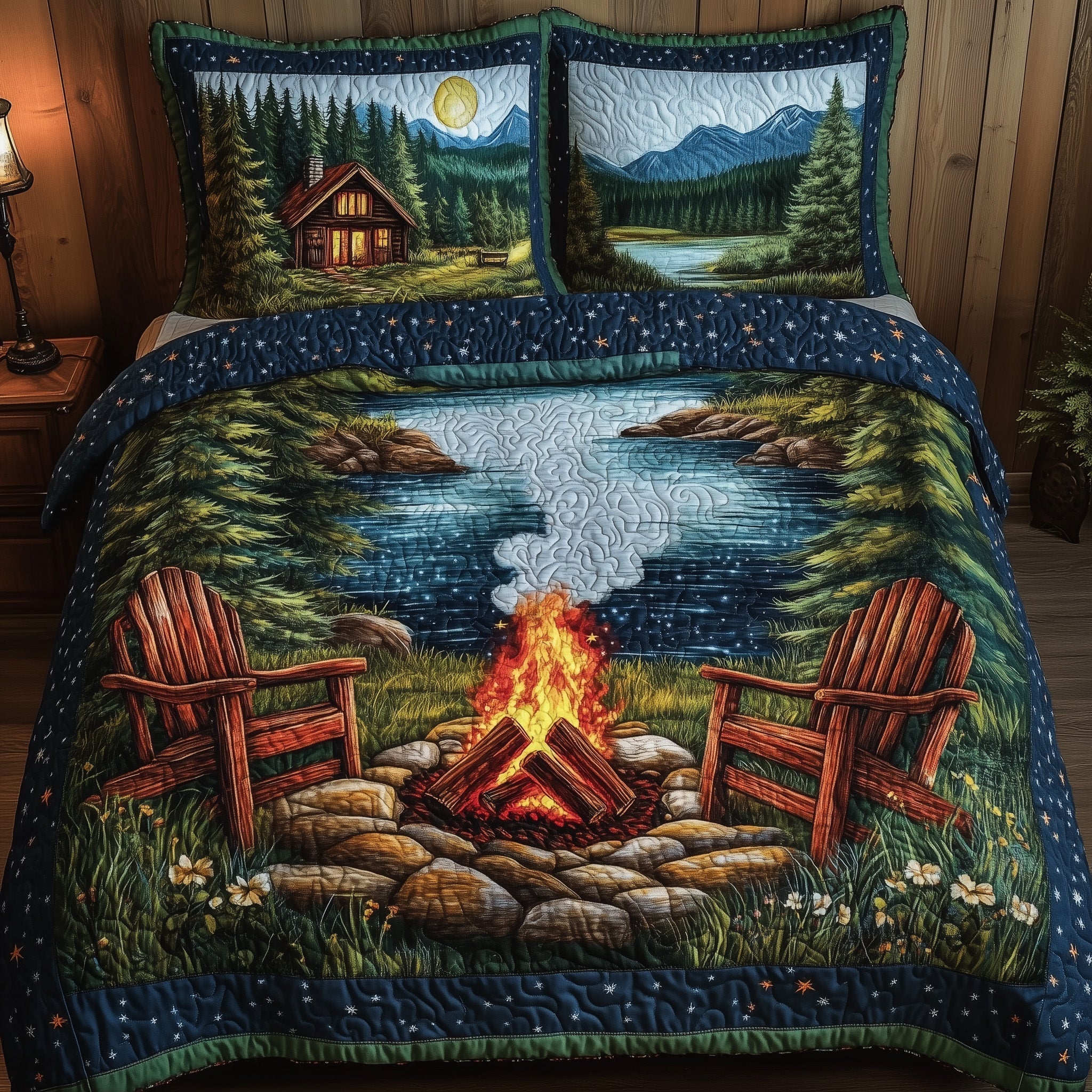 Cozy Harmony 3-Piece Quilted Bedding Set GFTONL4150
