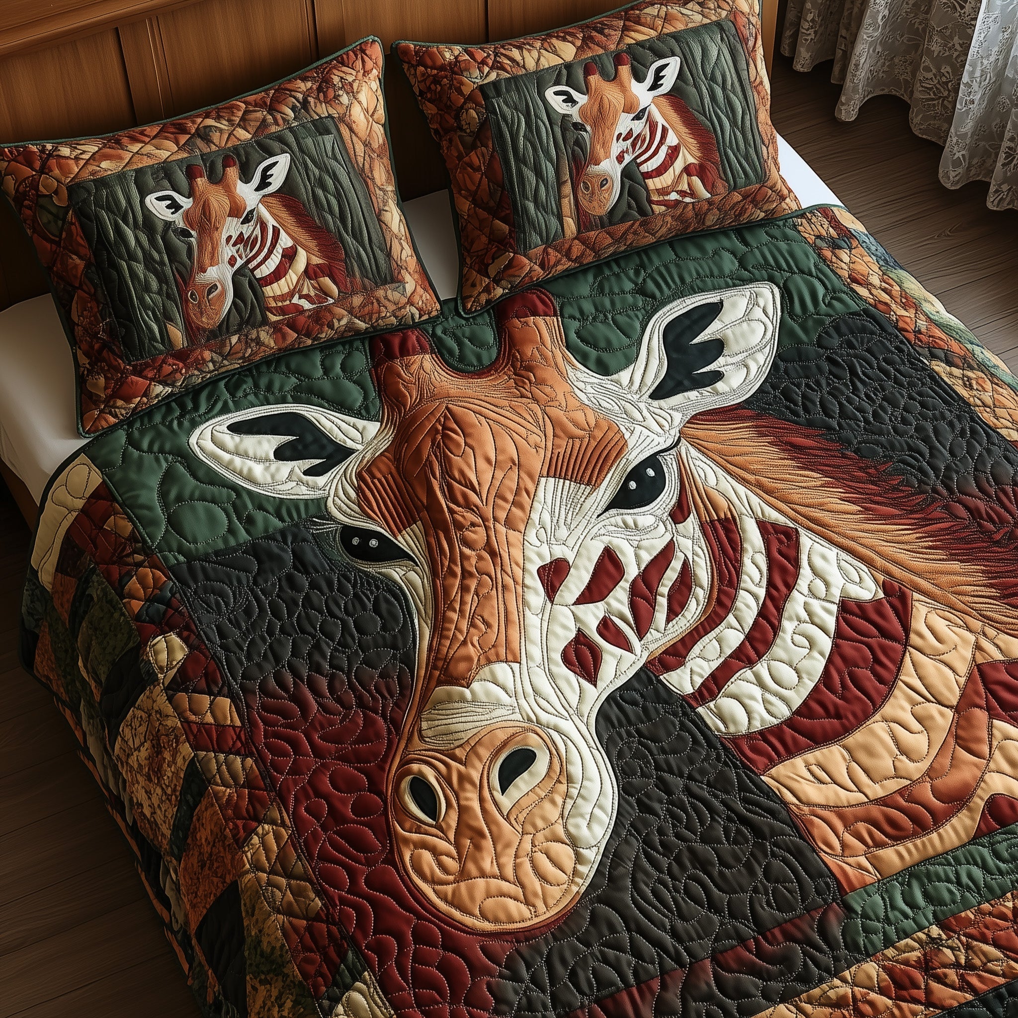 Giraffe 3-Piece Quilted Bedding Set GFTONL4241