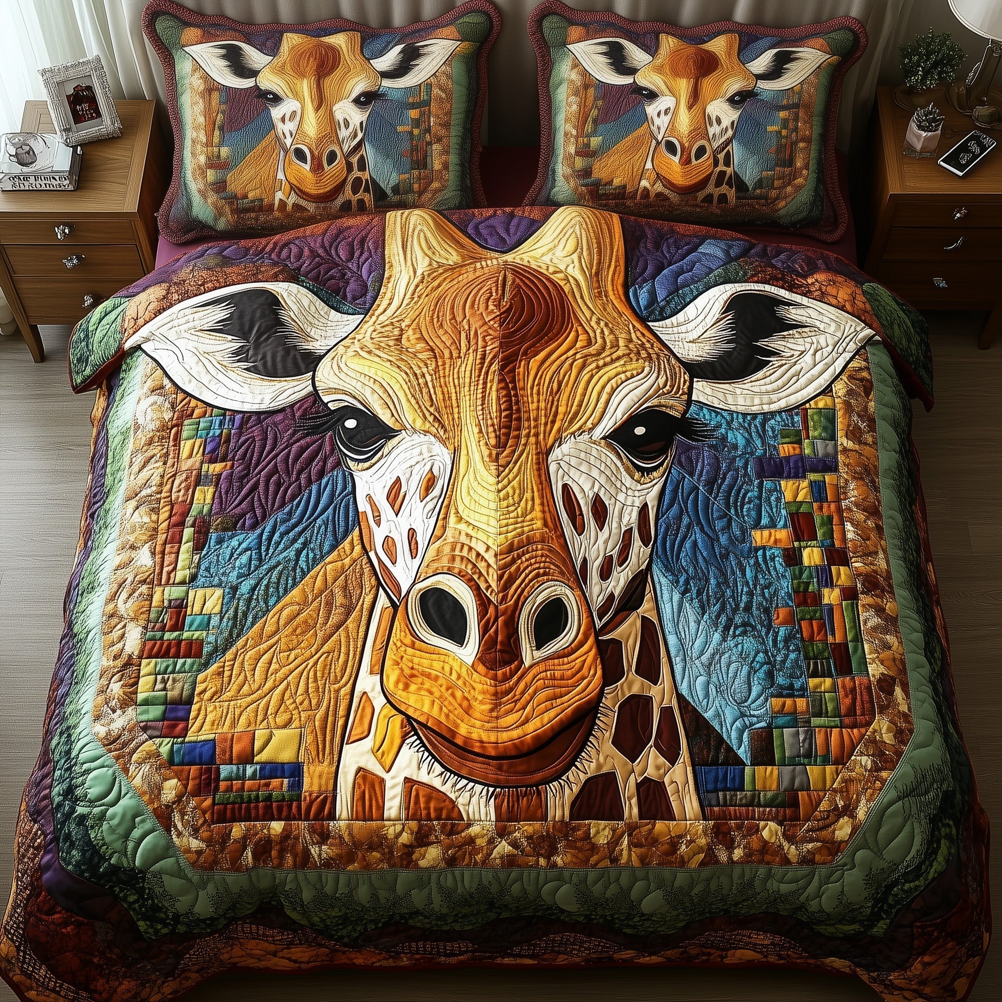 Giraffe 3-Piece Quilted Bedding Set GFTONL4245
