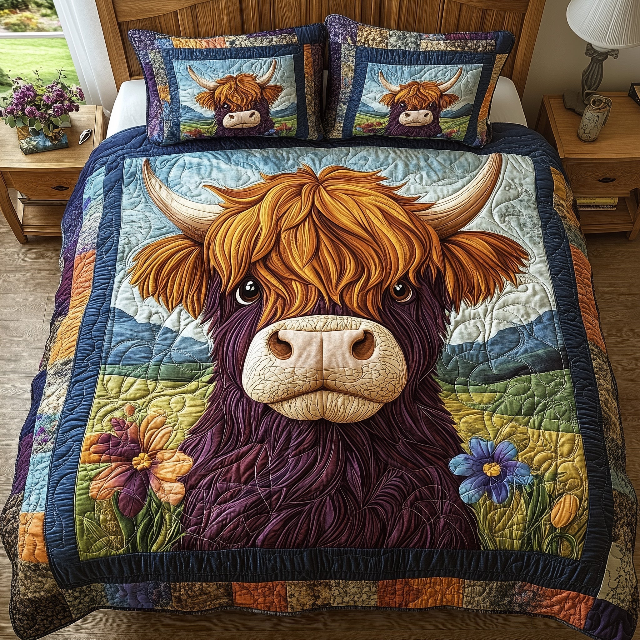 Fluffy Fighter 3-Piece Quilted Bedding Set GFTONL4301