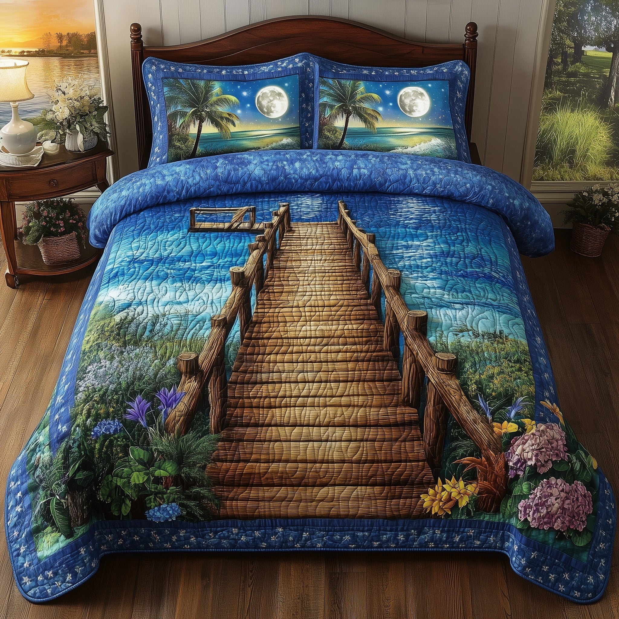 Ocean Lullaby 3-Piece Quilted Bedding Set GFTONL4304