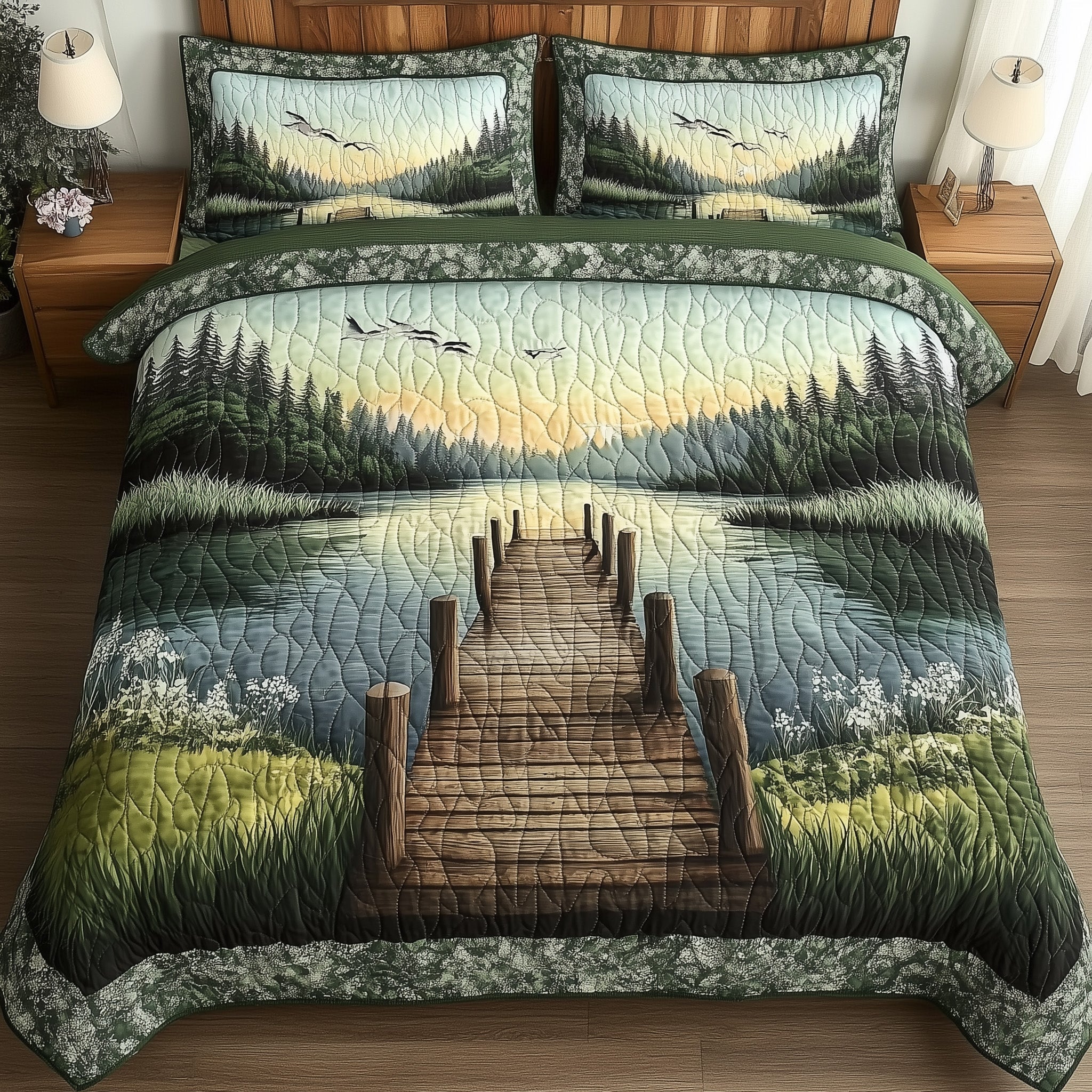 The Dock to Dawn 3-Piece Quilted Bedding Set GFTONL4315