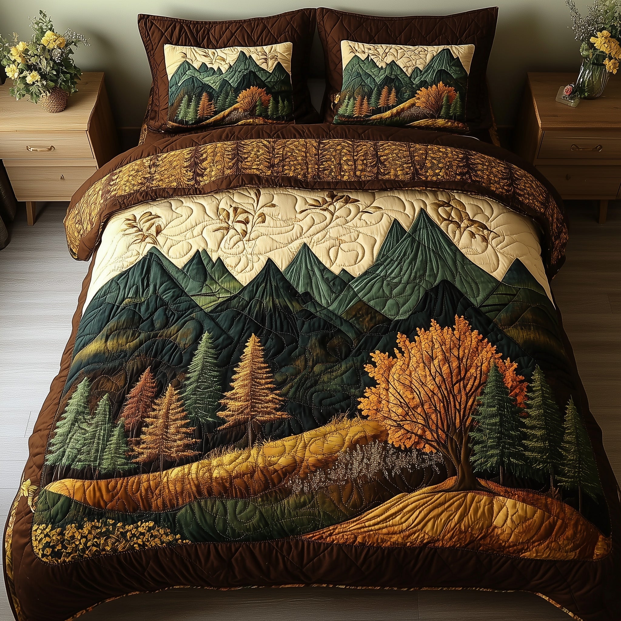 Rustic Woodland 3-Piece Quilted Bedding Set GFTONL4366
