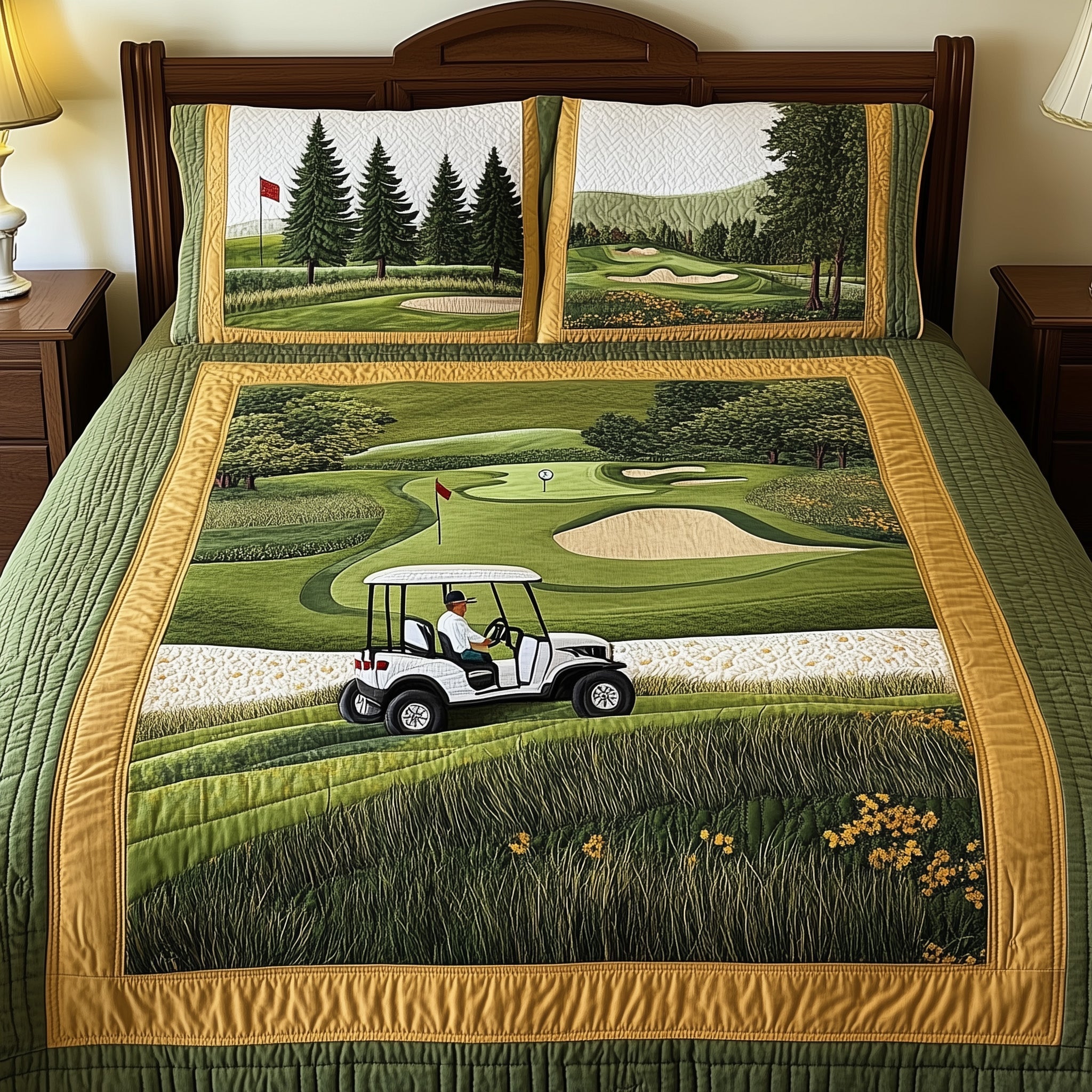 Fairway Serenity 3-Piece Quilted Bedding Set GFTONL4578