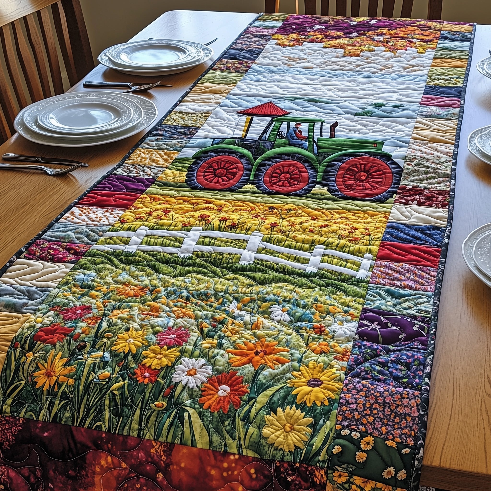 Tractor Life Quilted Table Runner GFTONL4687