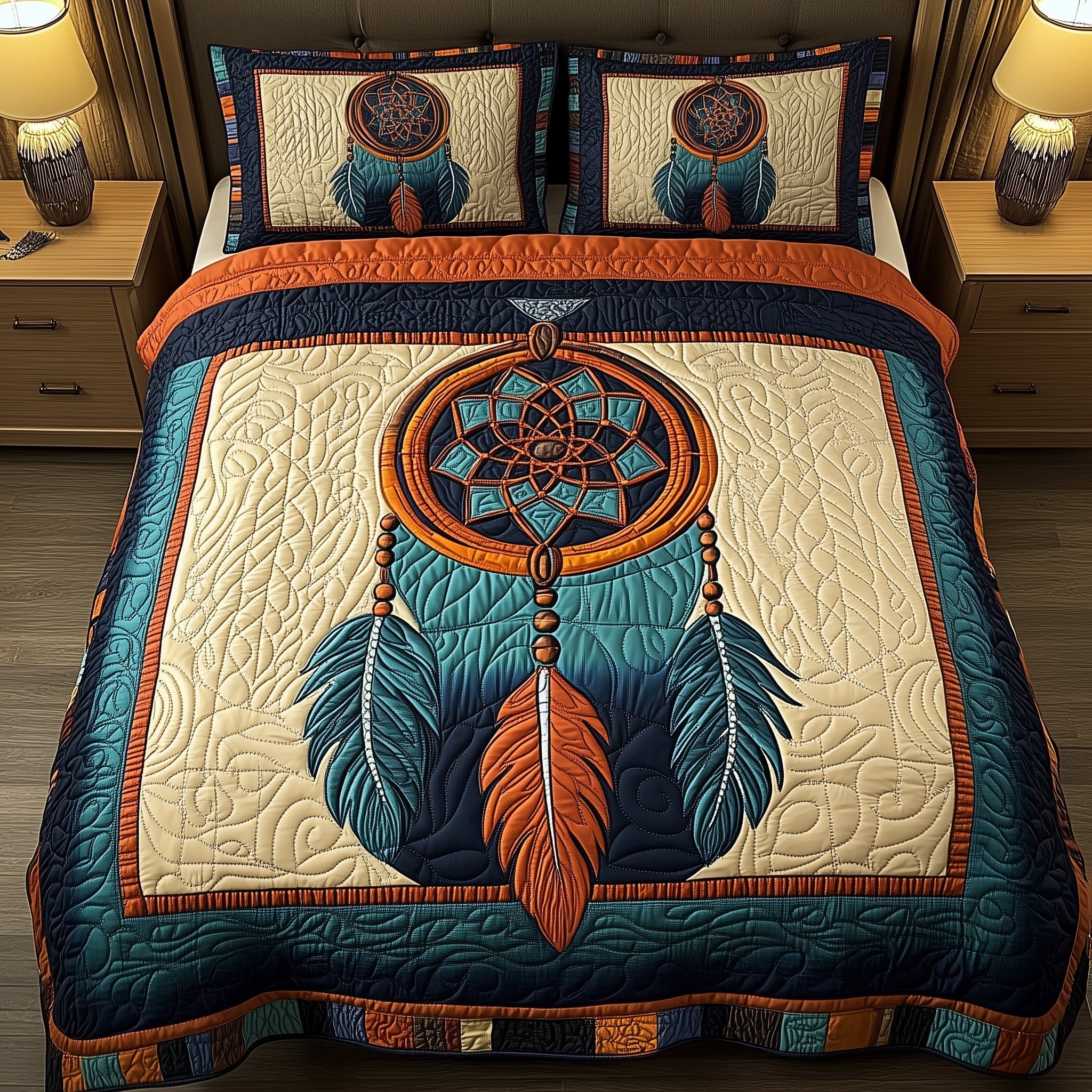 Dreamcatcher 3-Piece Quilted Bedding Set GFTONL4807