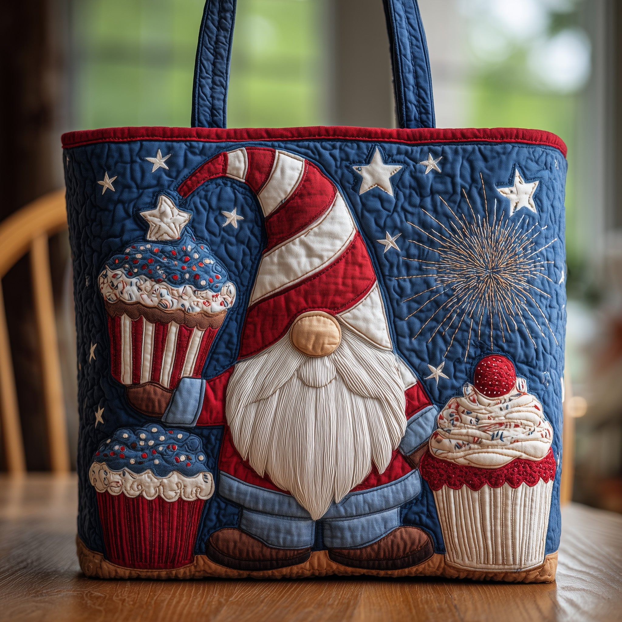 Cupcakes Gnome Quilted Tote Bag GFTONL4938