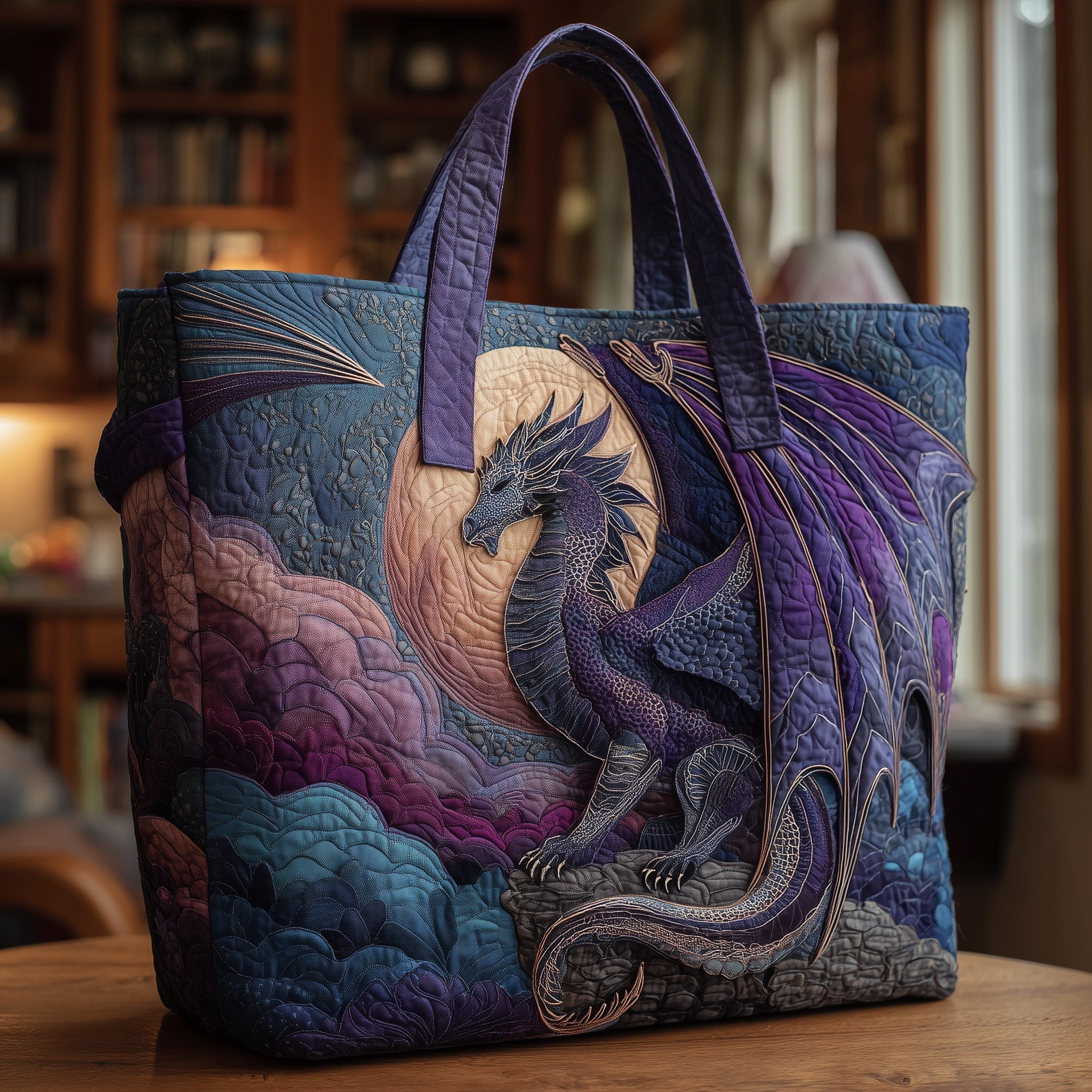 Mystery Dragon Quilted Tote Bag GFTONL5181