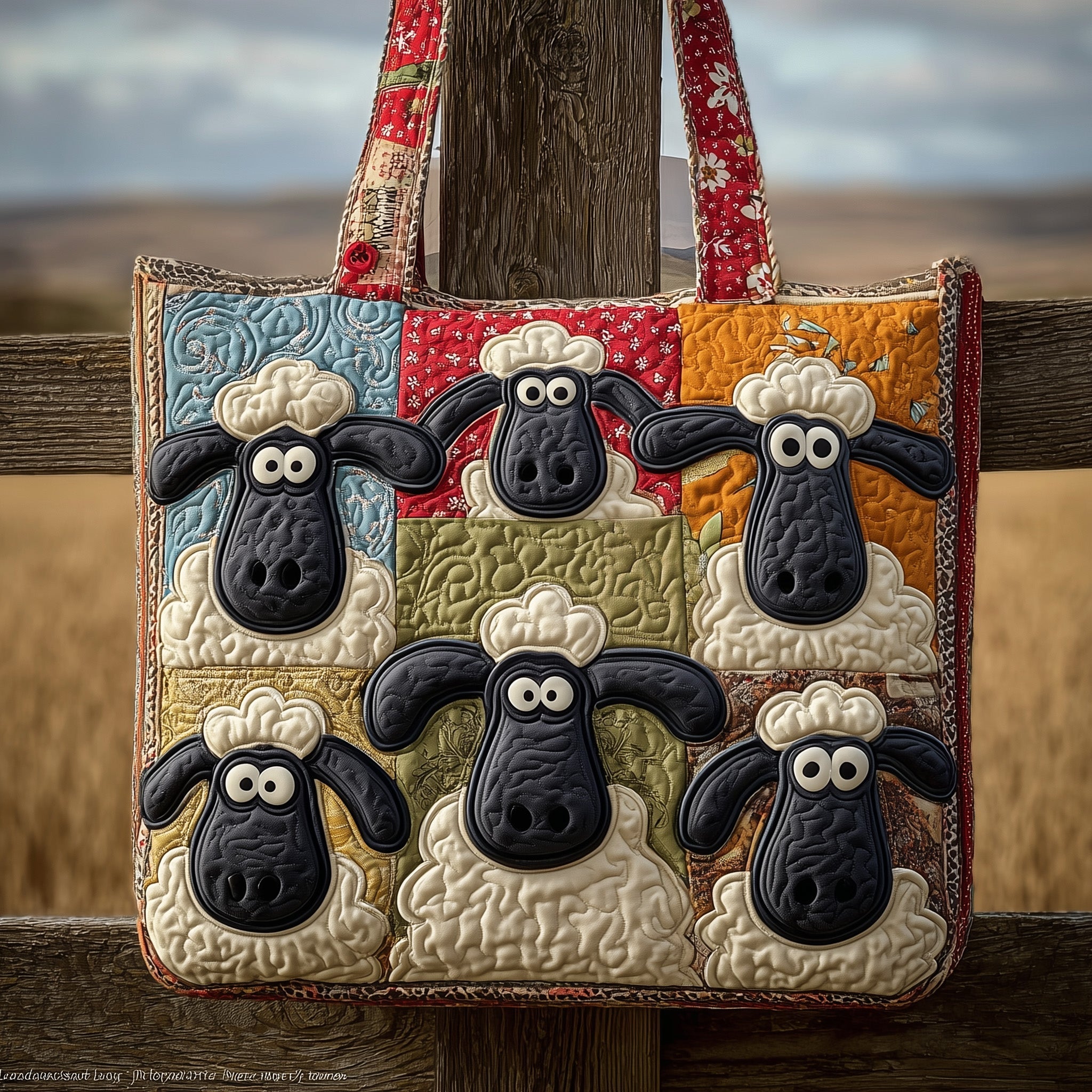 Funky Sheep Quilted Tote Bag GFTONL5246