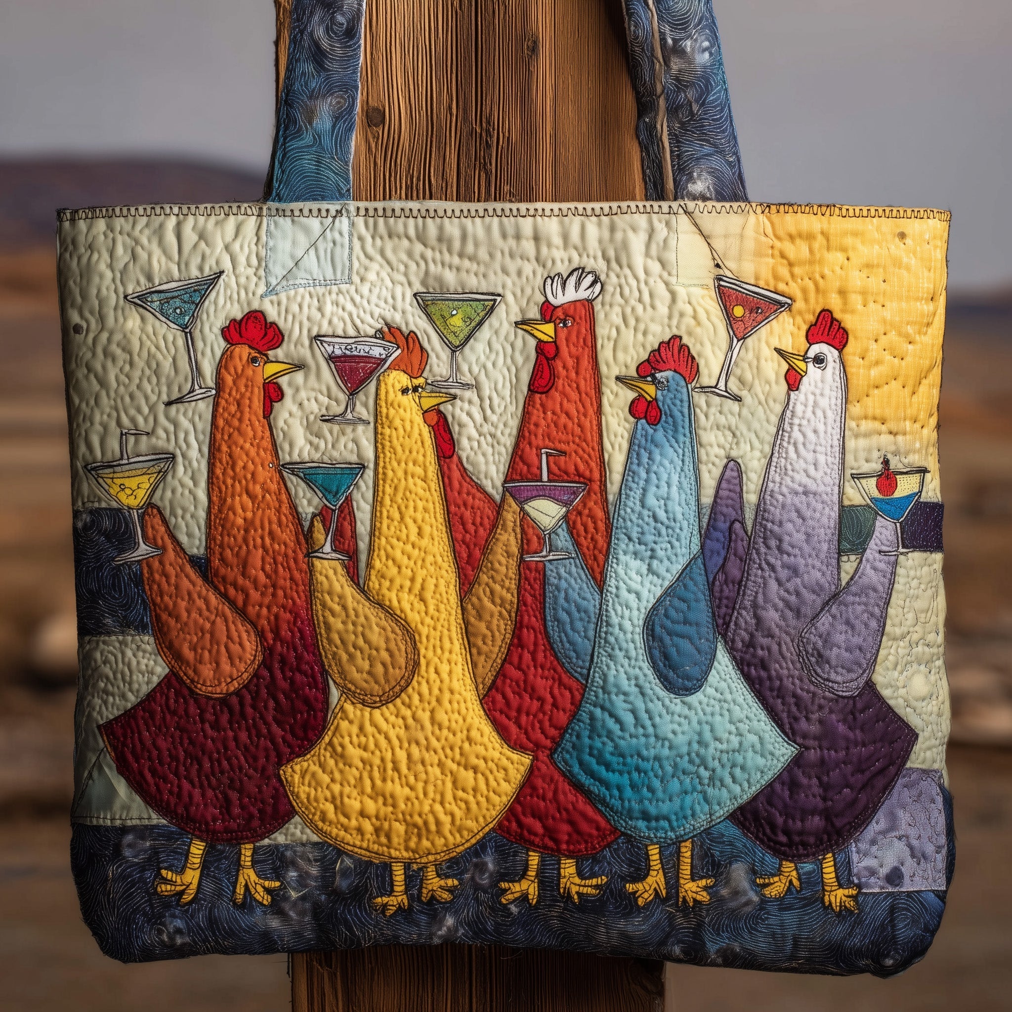 Party Chicken Quilted Tote Bag GFTONL5257