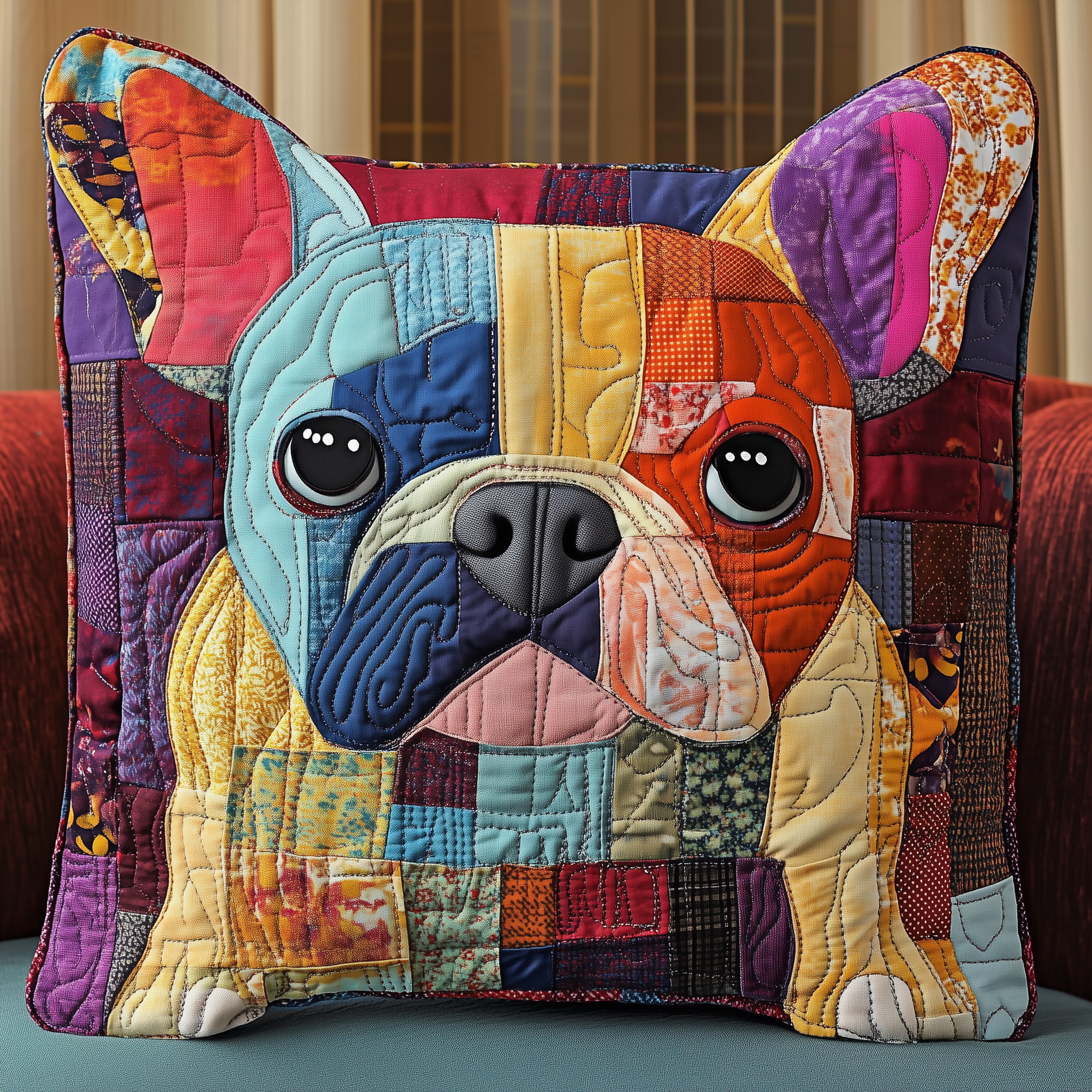 French Bulldog Quilted Pillow Case GFTONL532