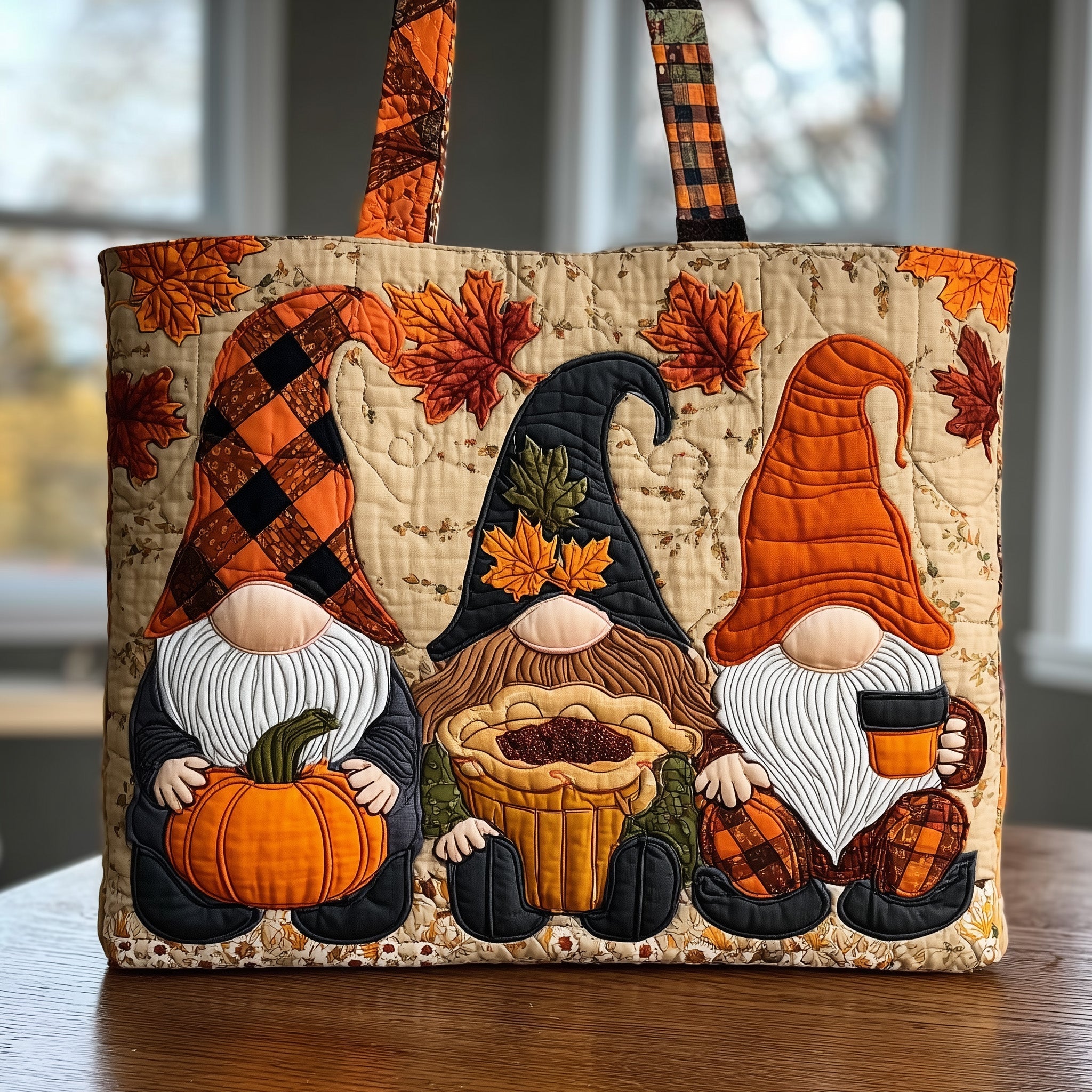 Fall Gnomes Quilted Tote Bag GFTONL5331
