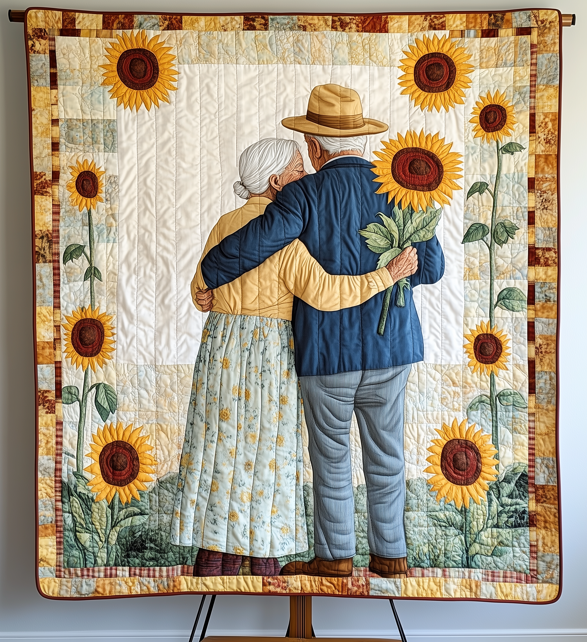 Holding Hand Til We Die Couple Quilted Blanket GFTONL548
