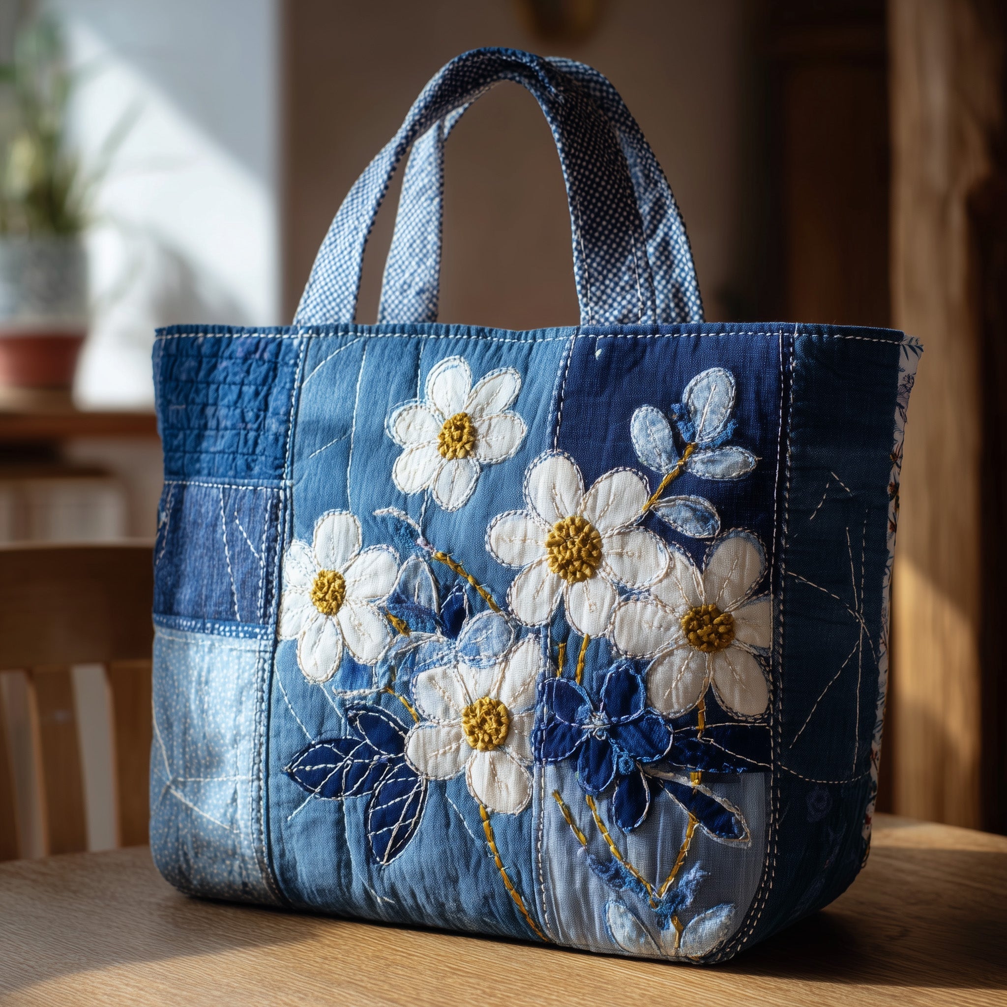 Daisy Charm Quilted Tote Bag GFTONL5567