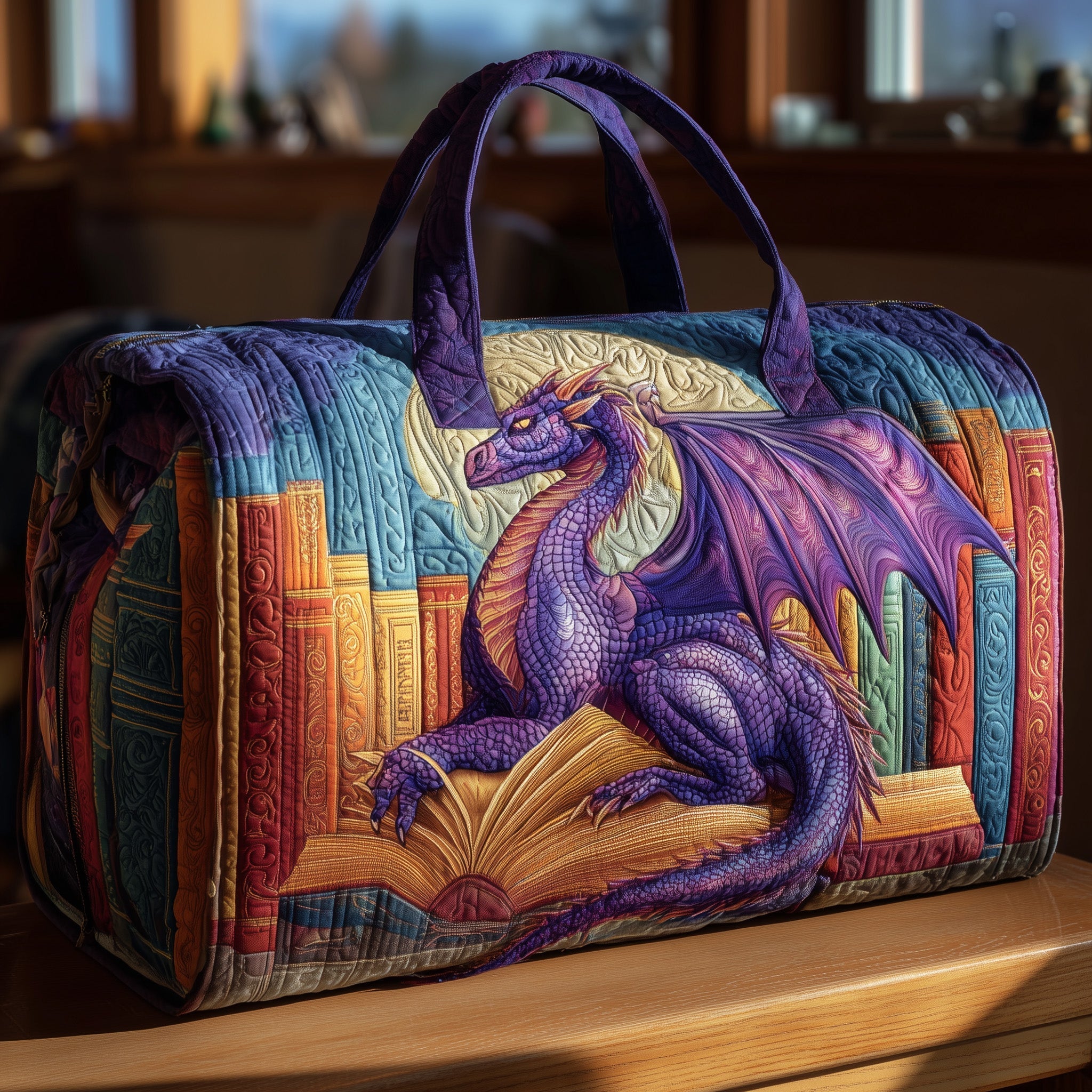Purple Dragon Quilted Duffle Bag GFTONL5650