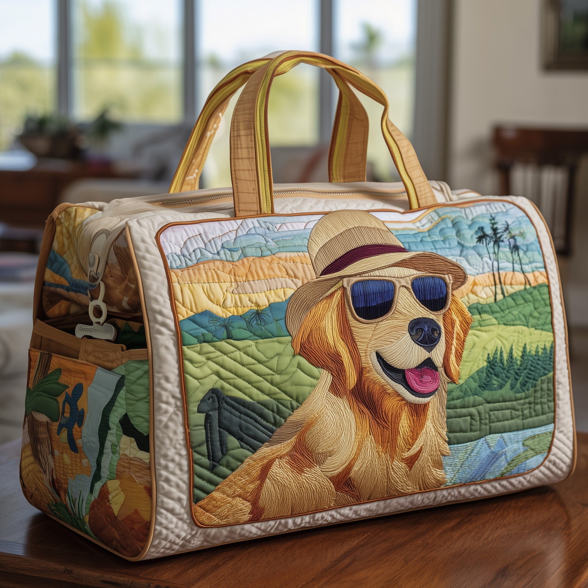 Golf Golden Retriever Quilted Duffle Bag GFTONL5856