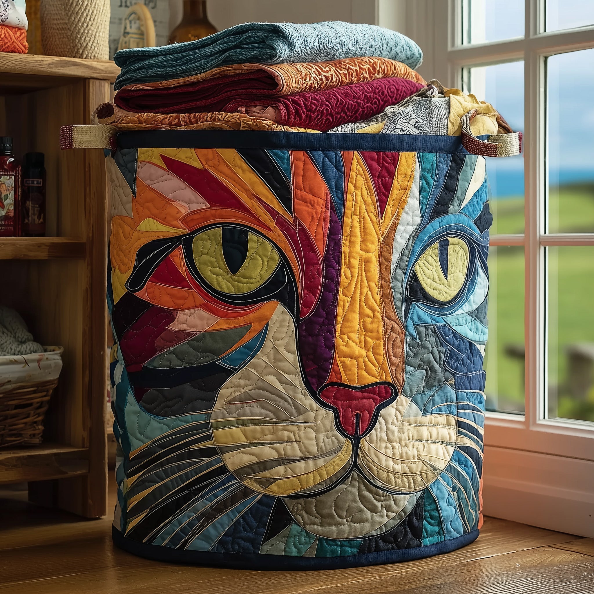 Catitude Quilted Laundry Basket GFTONL5910