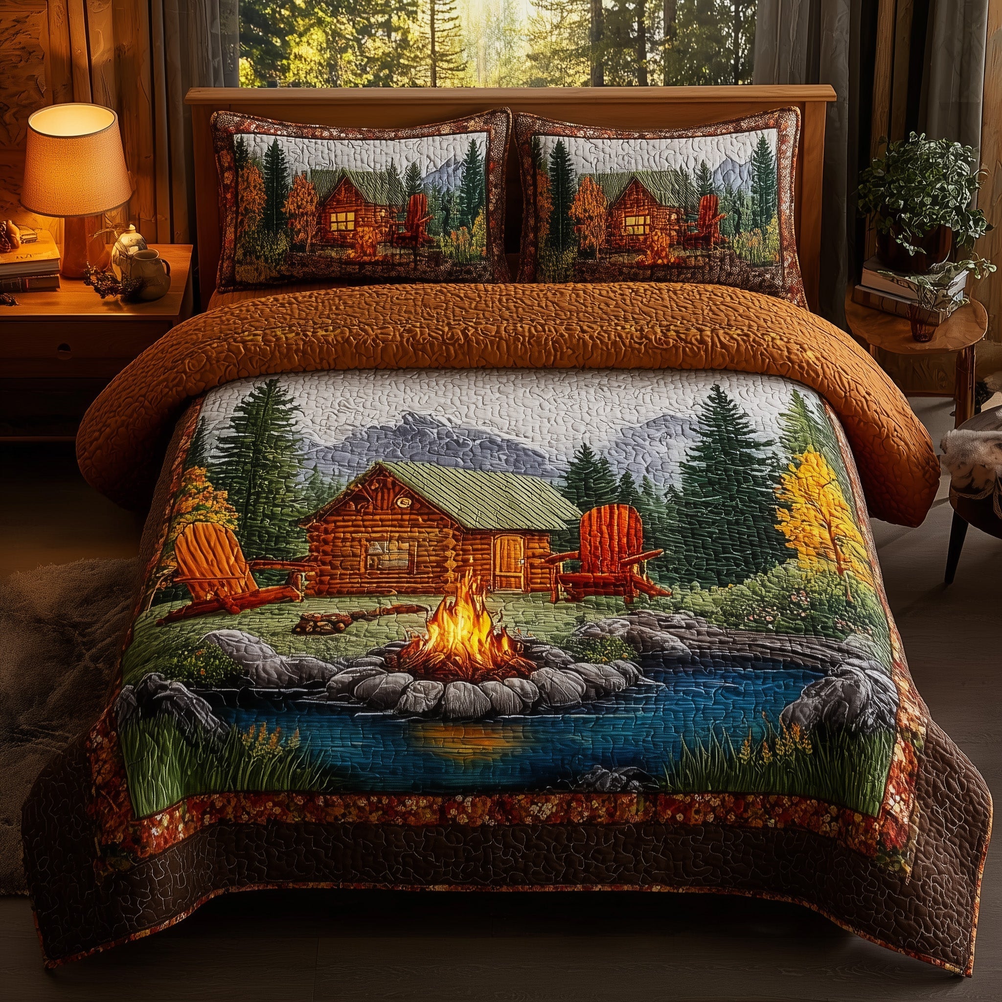 Harmony Autumn 3-Piece Quilted Bedding Set GFTONL5991
