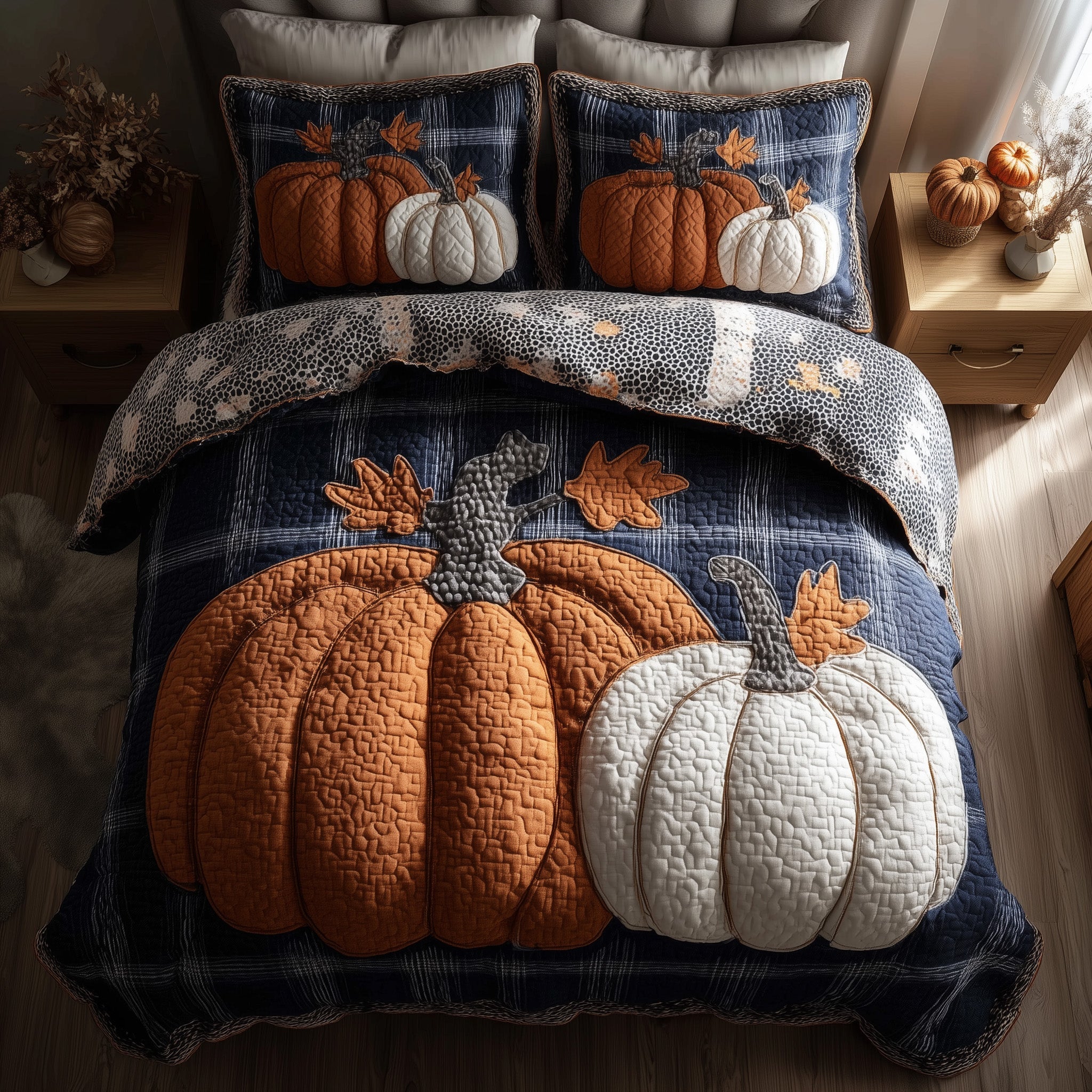 Elegant Fall 3-Piece Quilted Bedding Set GFTONL6121