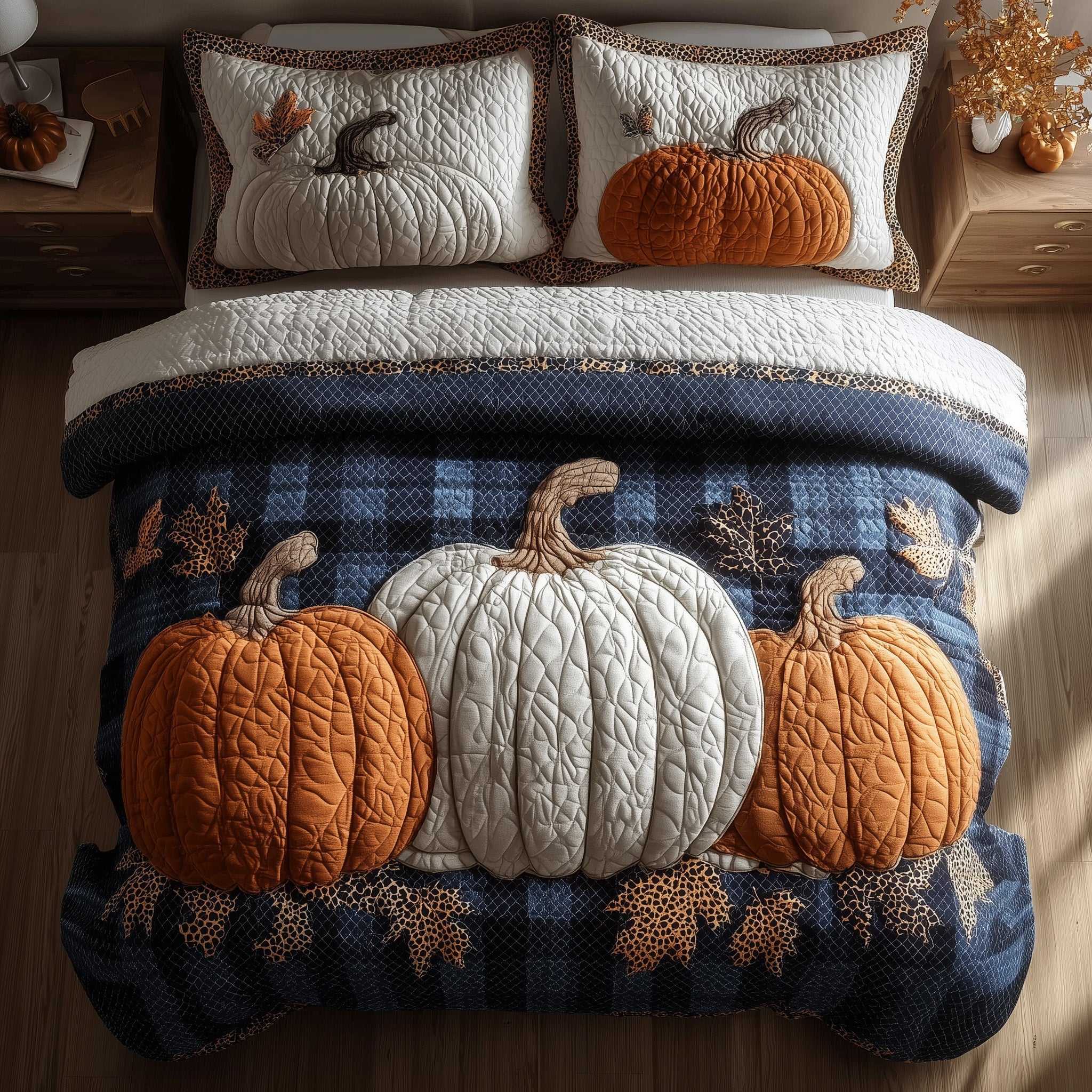 Elegant Fall 3-Piece Quilted Bedding Set GFTONL6122