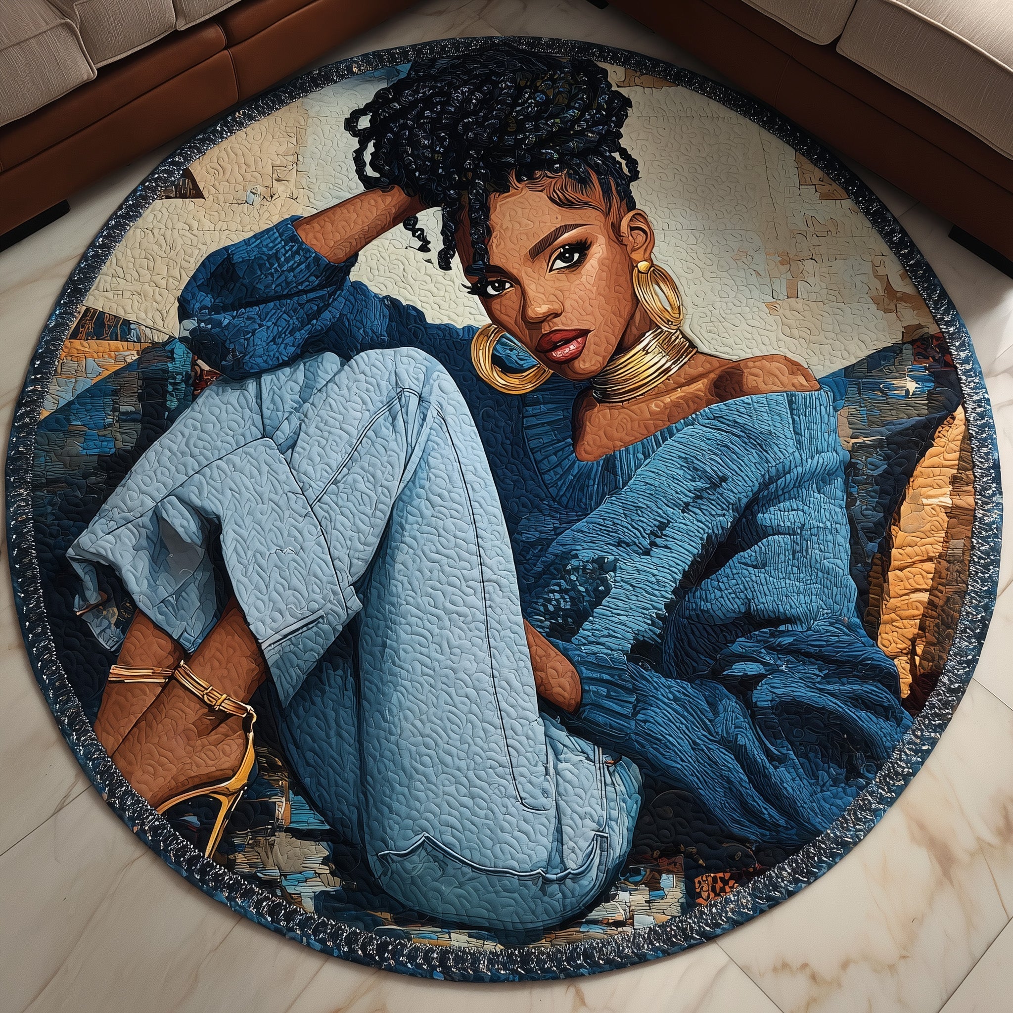 Afro Pride Quilted Round Mat GFTONL6803