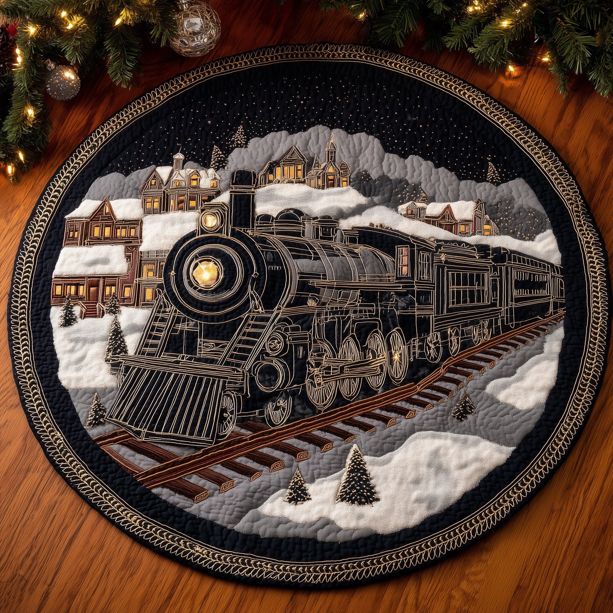 Vintage Train Quilted Round Mat GFTONL6852