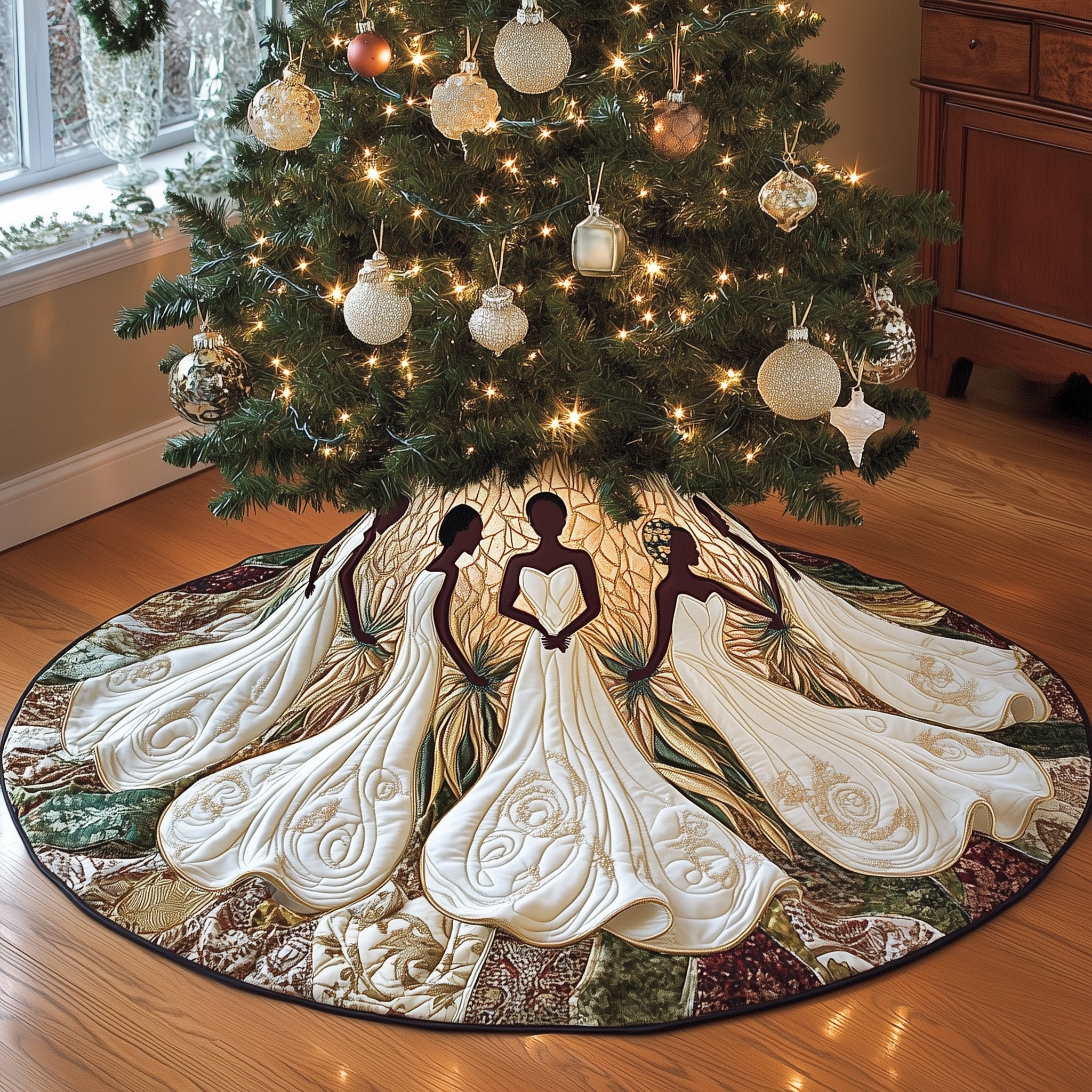 Radiant Queens Quilted Tree Skirt GFTONL6873