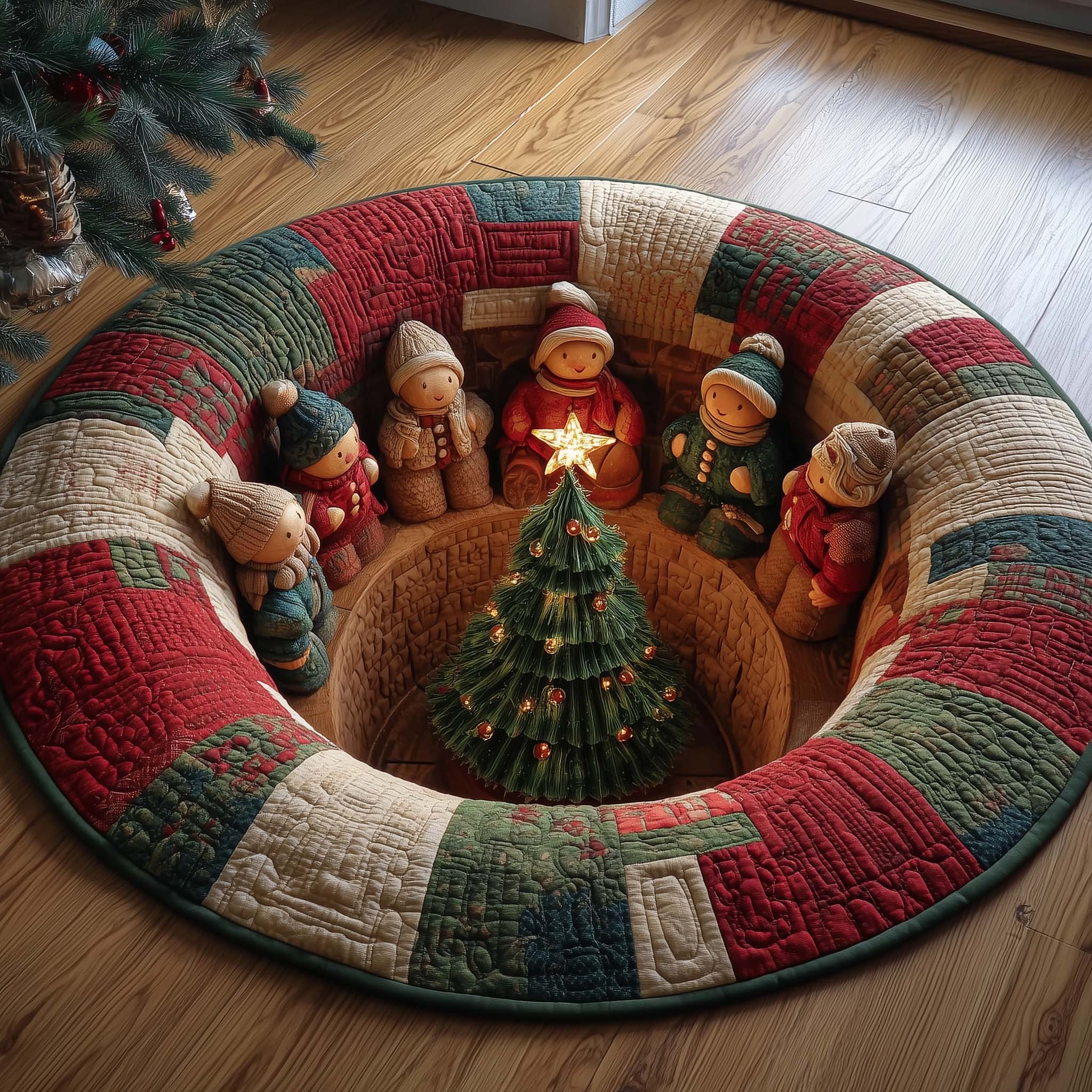 Holiday Harmony Quilted Round Mat GFTONL7225