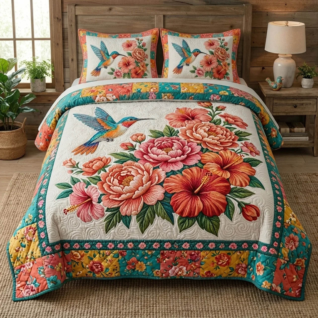 Bloom Garden 3-Piece Quilted Bedding Set GFTONL7339