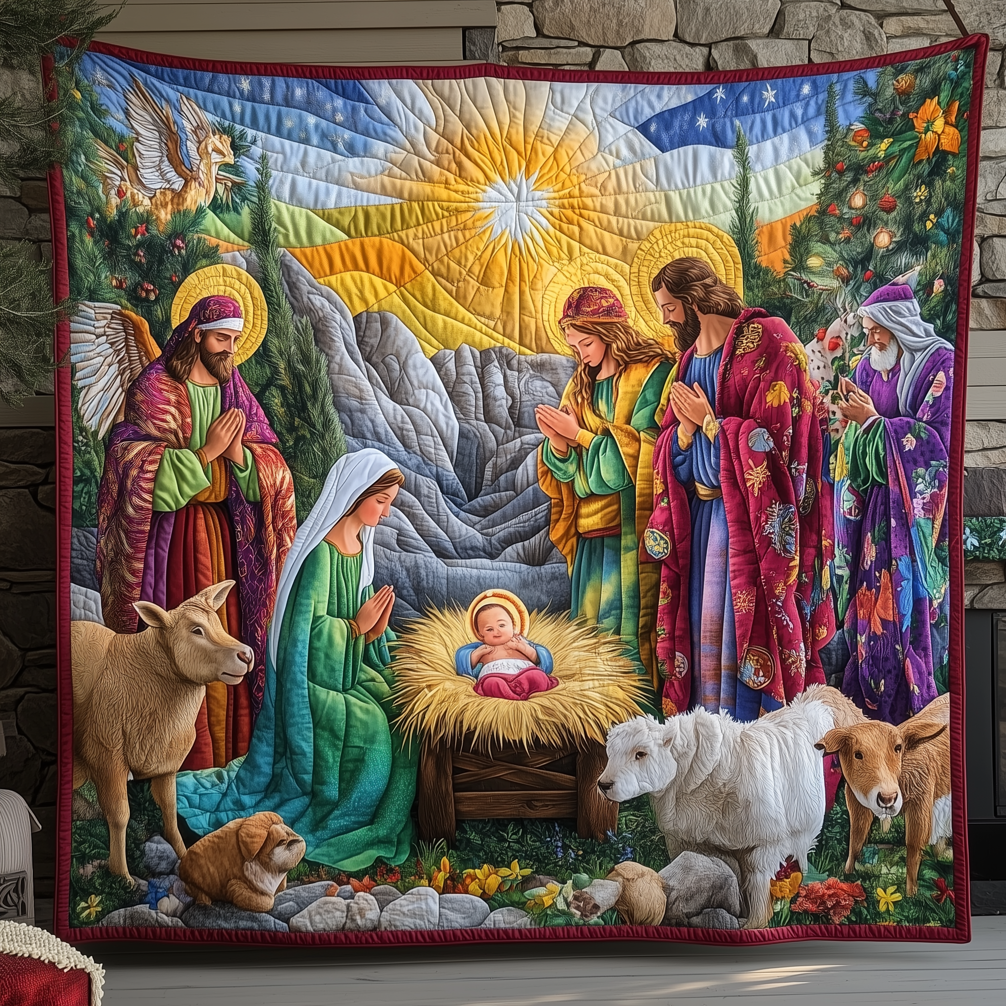 Nativity Scene Quilted Blanket GFTONL901