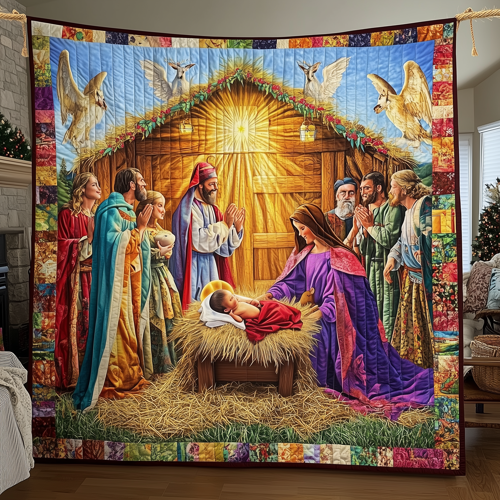Nativity Scene Quilted Blanket GFTONL902