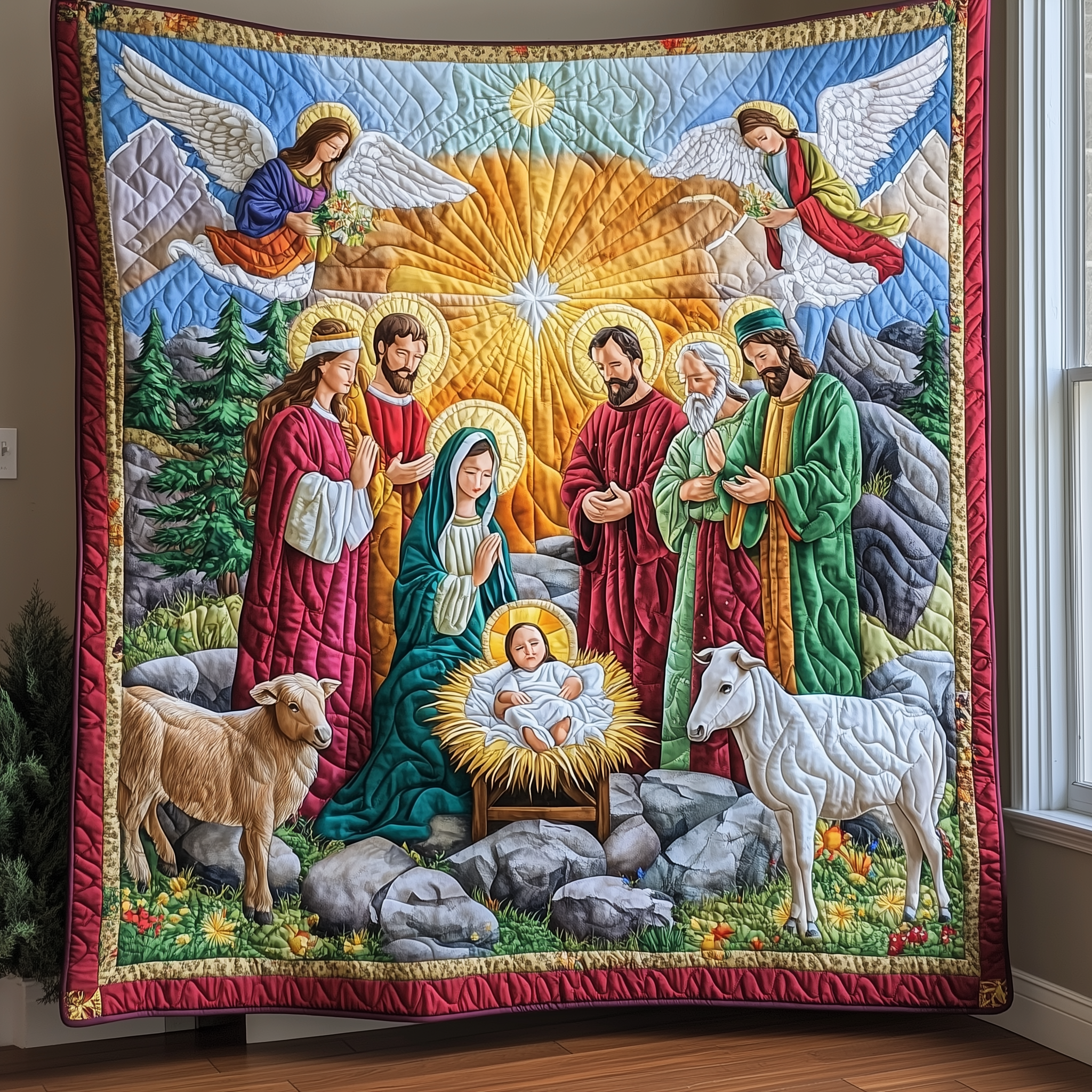 Nativity Scene Quilted Blanket GFTONL904