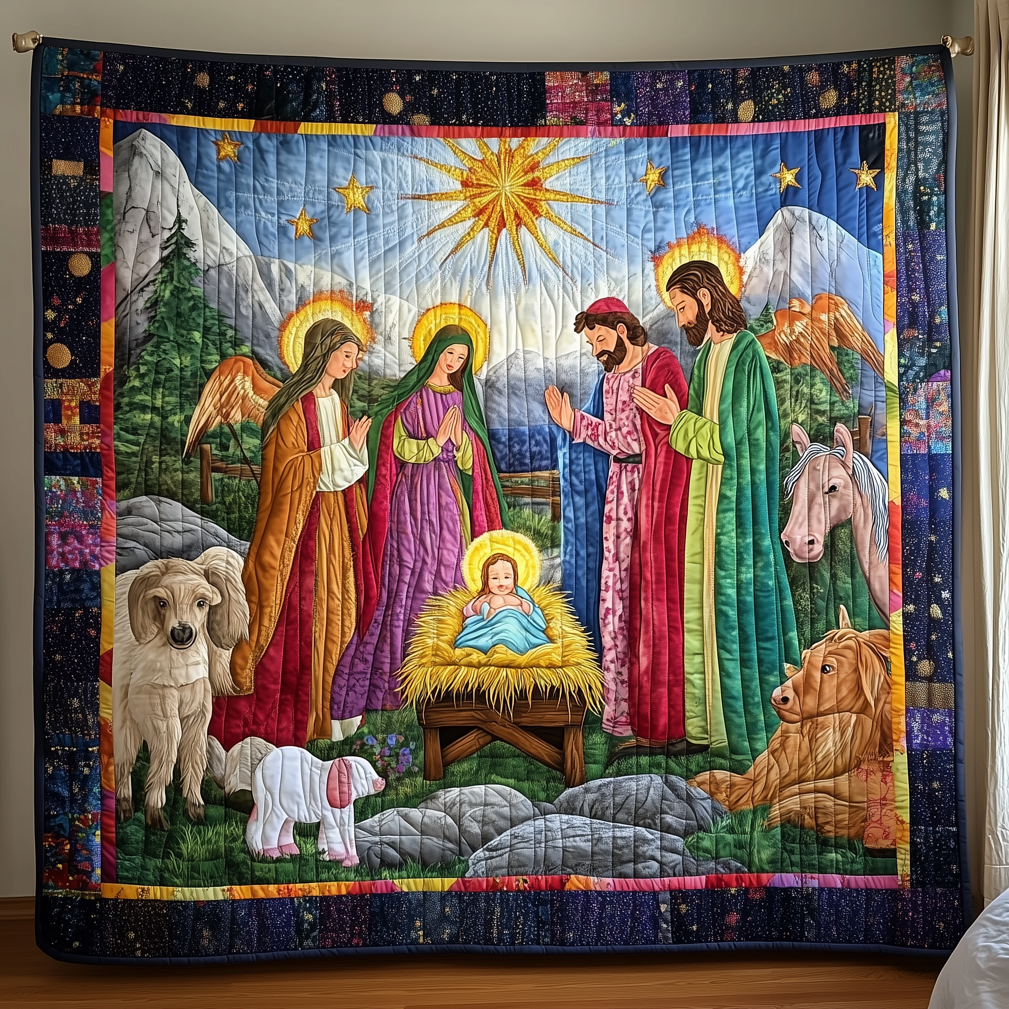 Nativity Scene Quilted Blanket GFTONL906