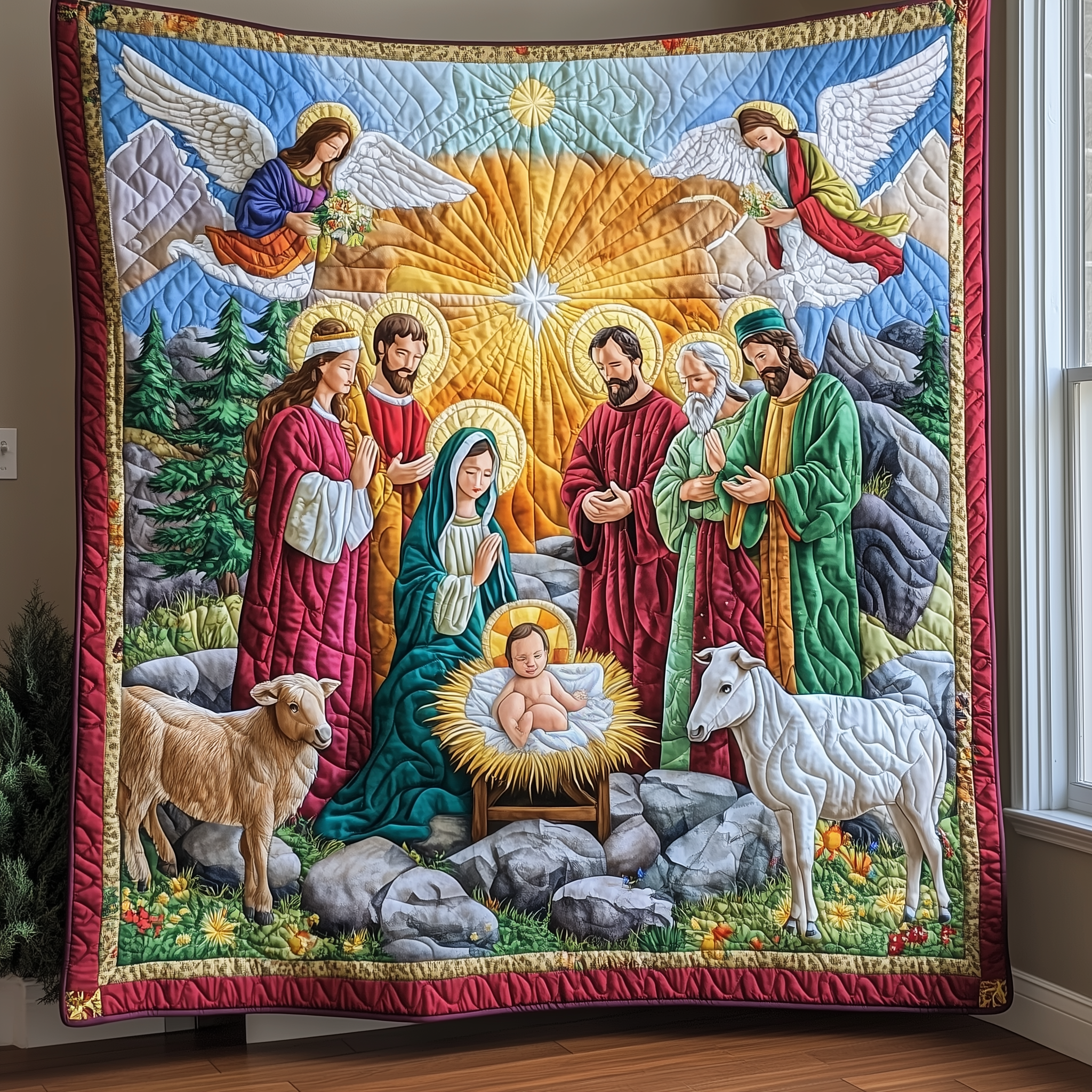 Nativity Scene Quilted Blanket GFTONL907