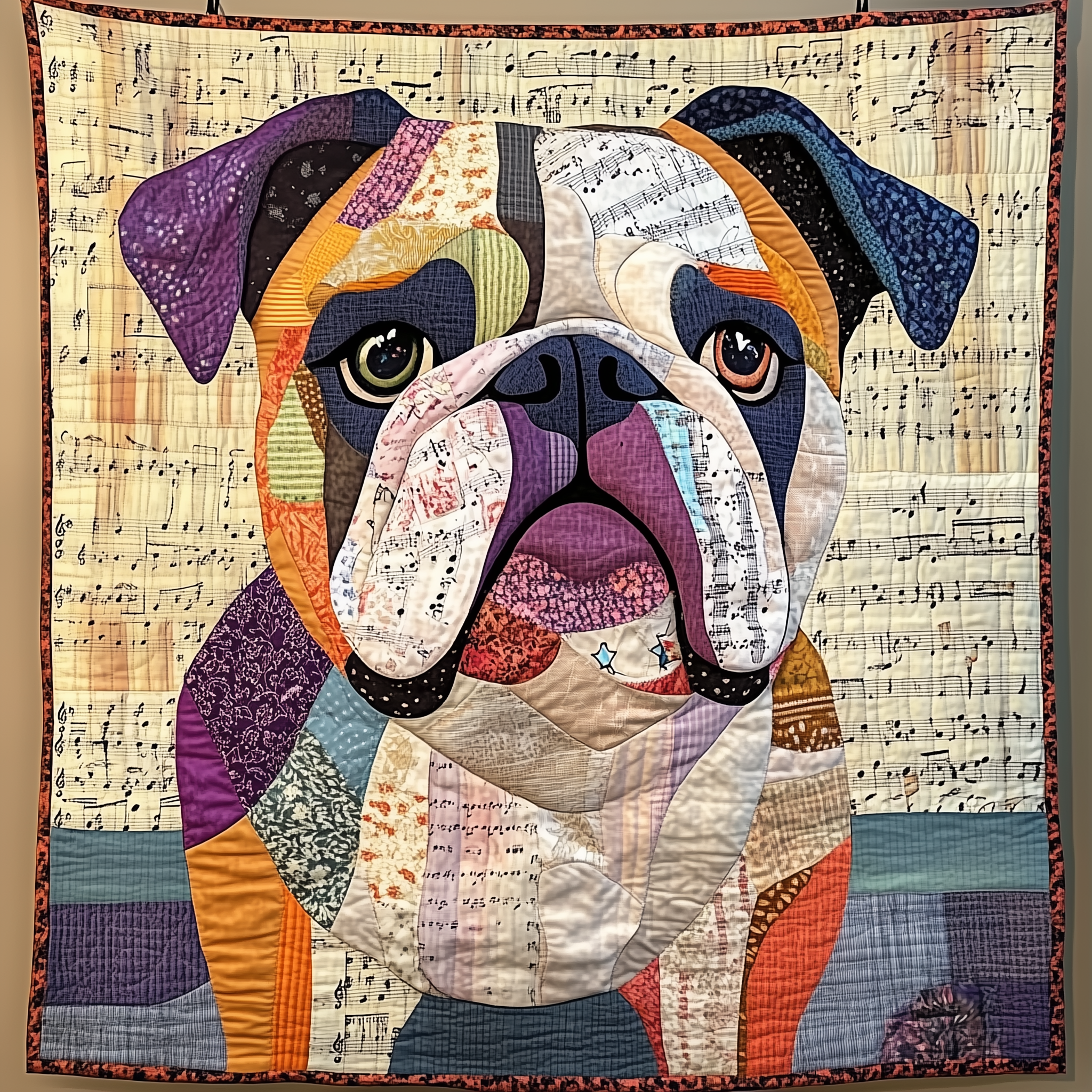 Bulldog Melody Quilted Blanket GFTONL965