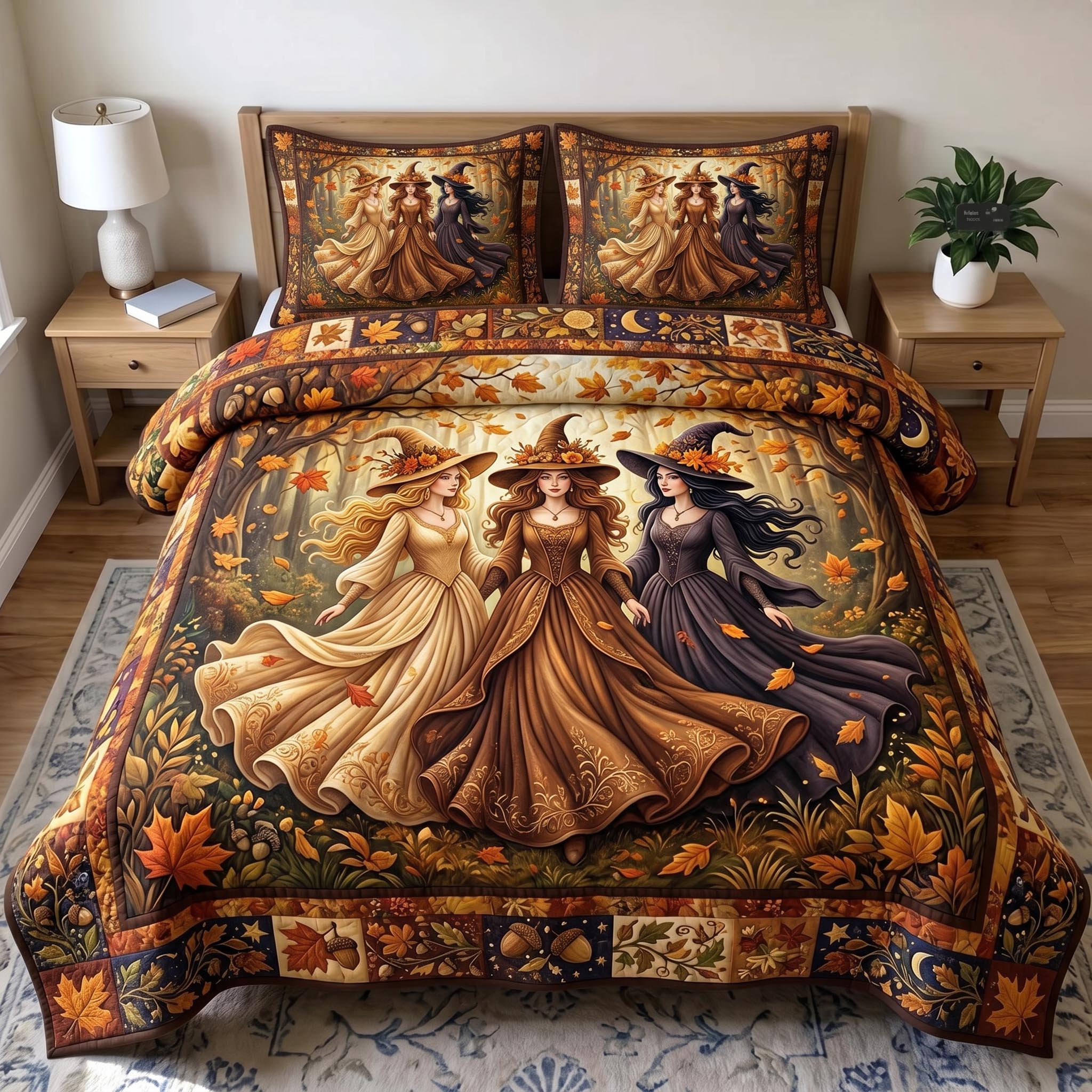 Witches Coven 3-Piece Quilted Bedding Set GFTONMU1022