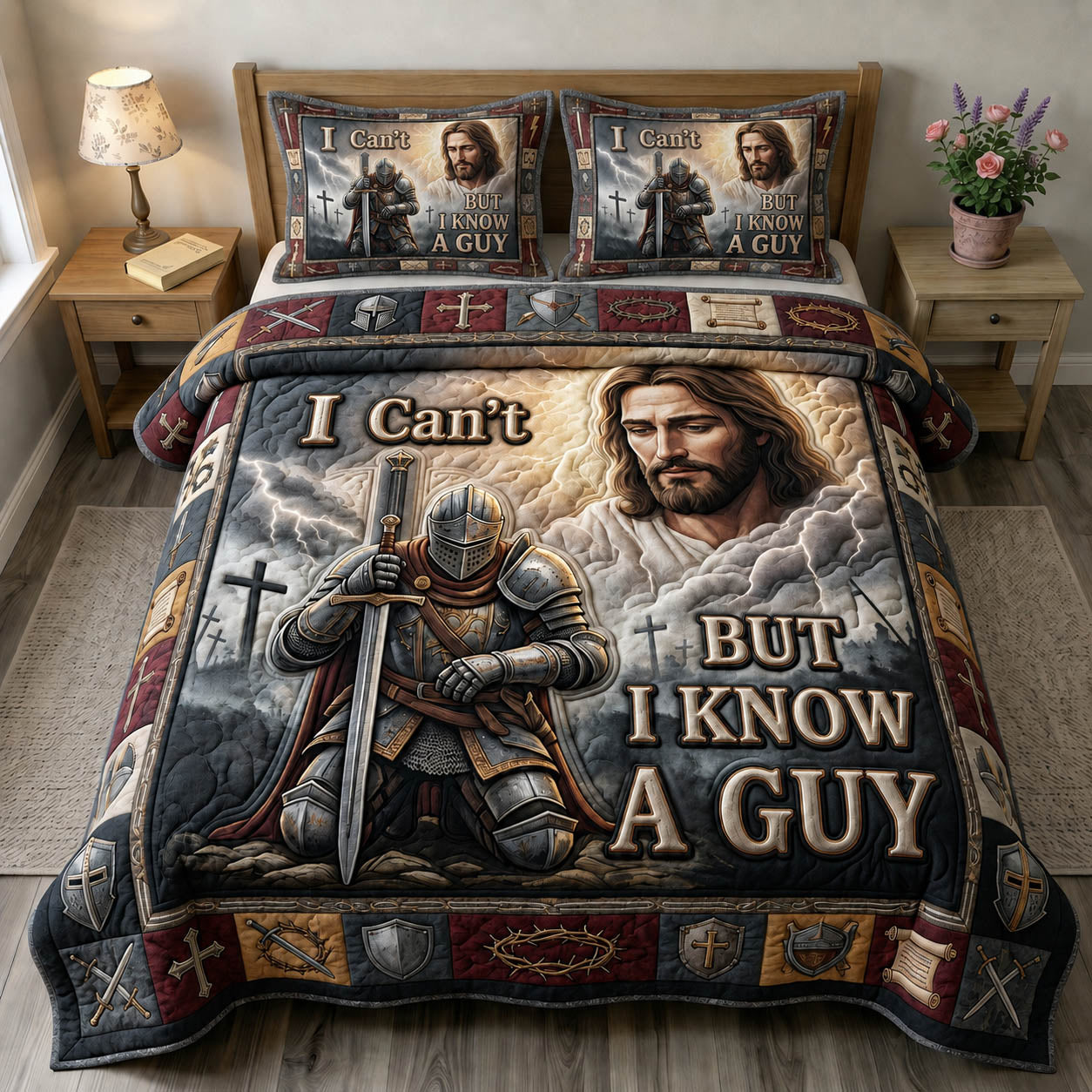 Christian Faith 3-Piece Quilted Bedding Set GFTONMU1264