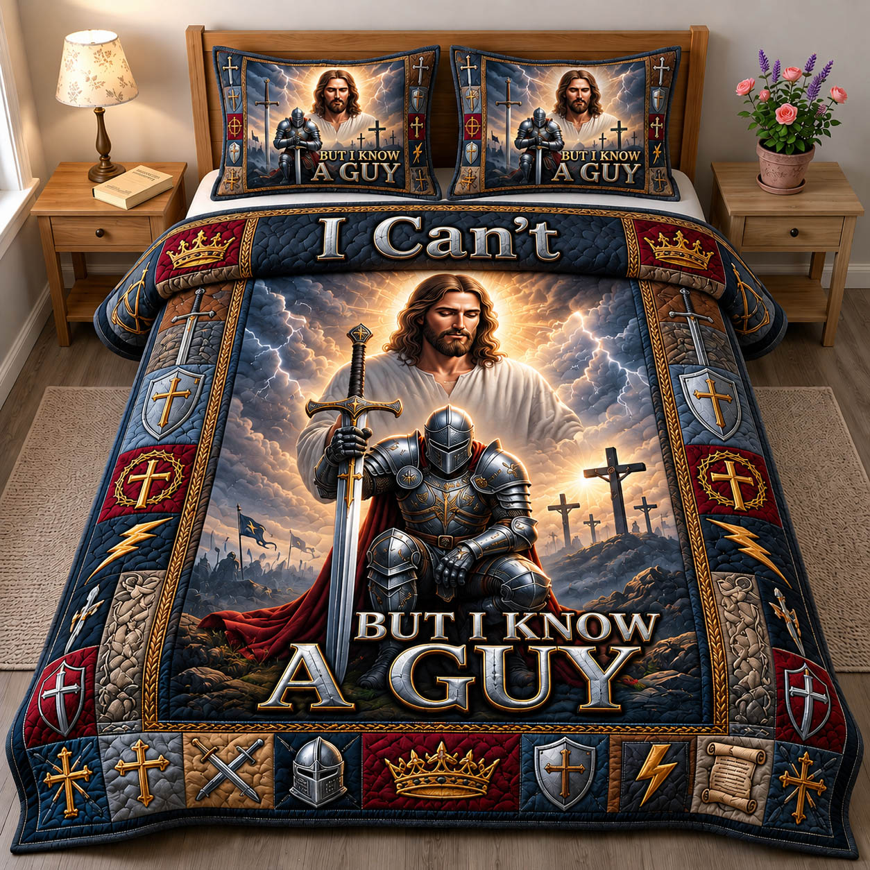 Christian Faith 3-Piece Quilted Bedding Set GFTONMU1265