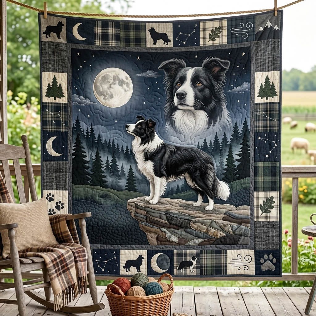 Border Collie Quilted Blanket GFTONMU1303