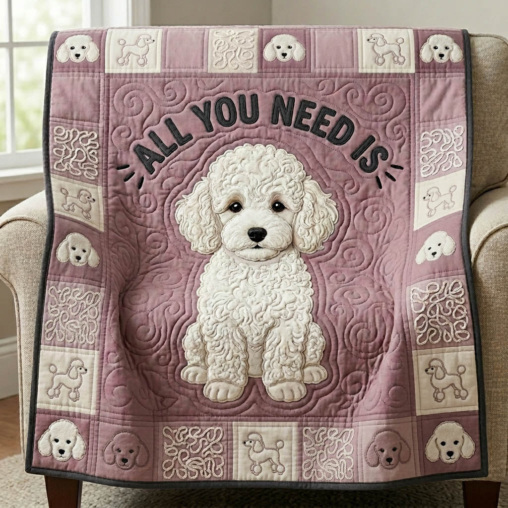 Poodle Lover Quilted Blanket GFTONMU1380