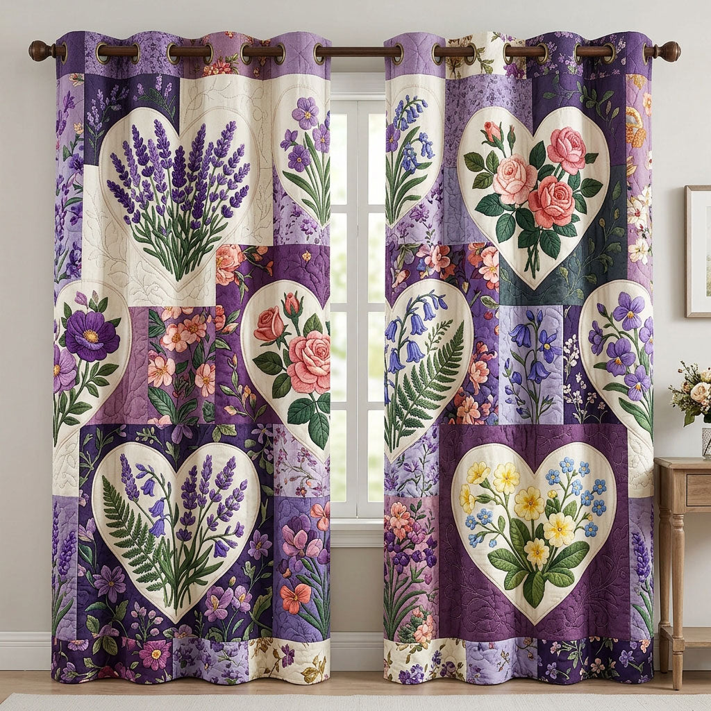 Flower Garden Quilted Curtains GFTONMU1604